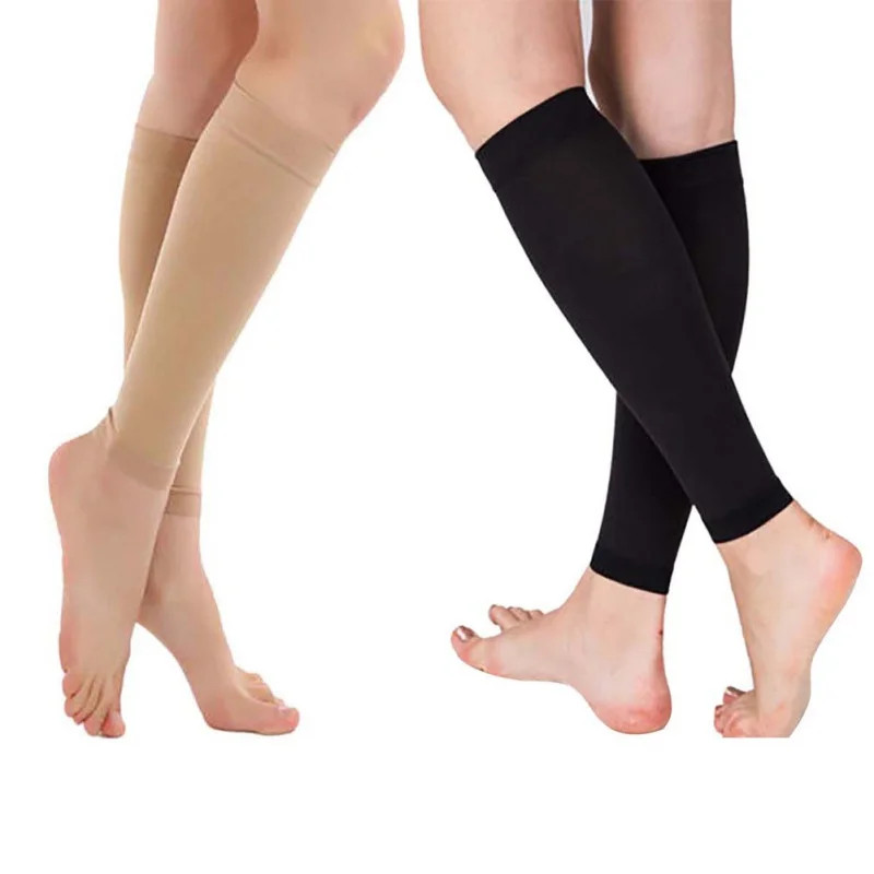 1pair Sports Pressure Socks Compression Socks Long Leg Stretch Socks Leg Sleeve