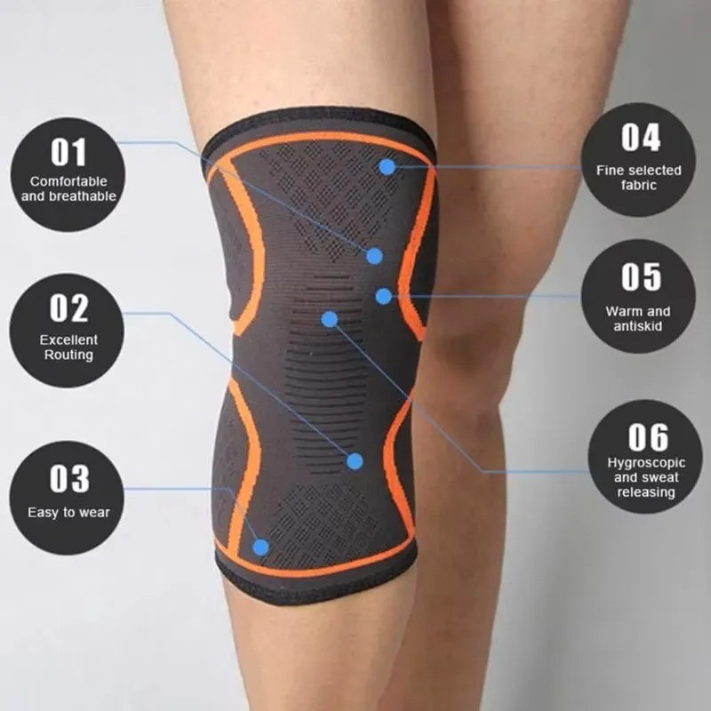 Knee Support Sleeve Brace Elastic Compression Sport Joint Arthritis Pain Relief