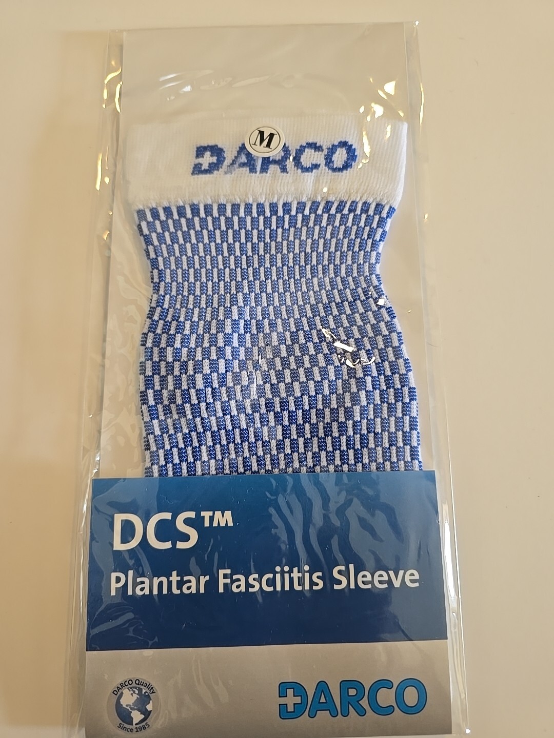 Darco DCS Plantar Fasciitis Sleeve Medium Supportive Arch Compression Blue