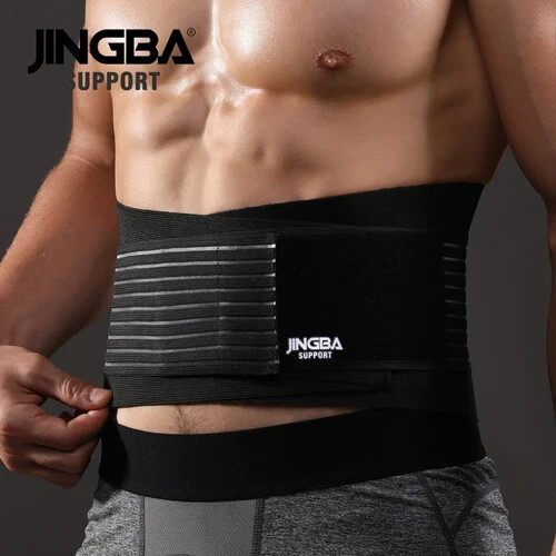 Size XL Black JINGBA Back SUPPORT Waist Trainer Brace Orthopedic Belts W/ Rods