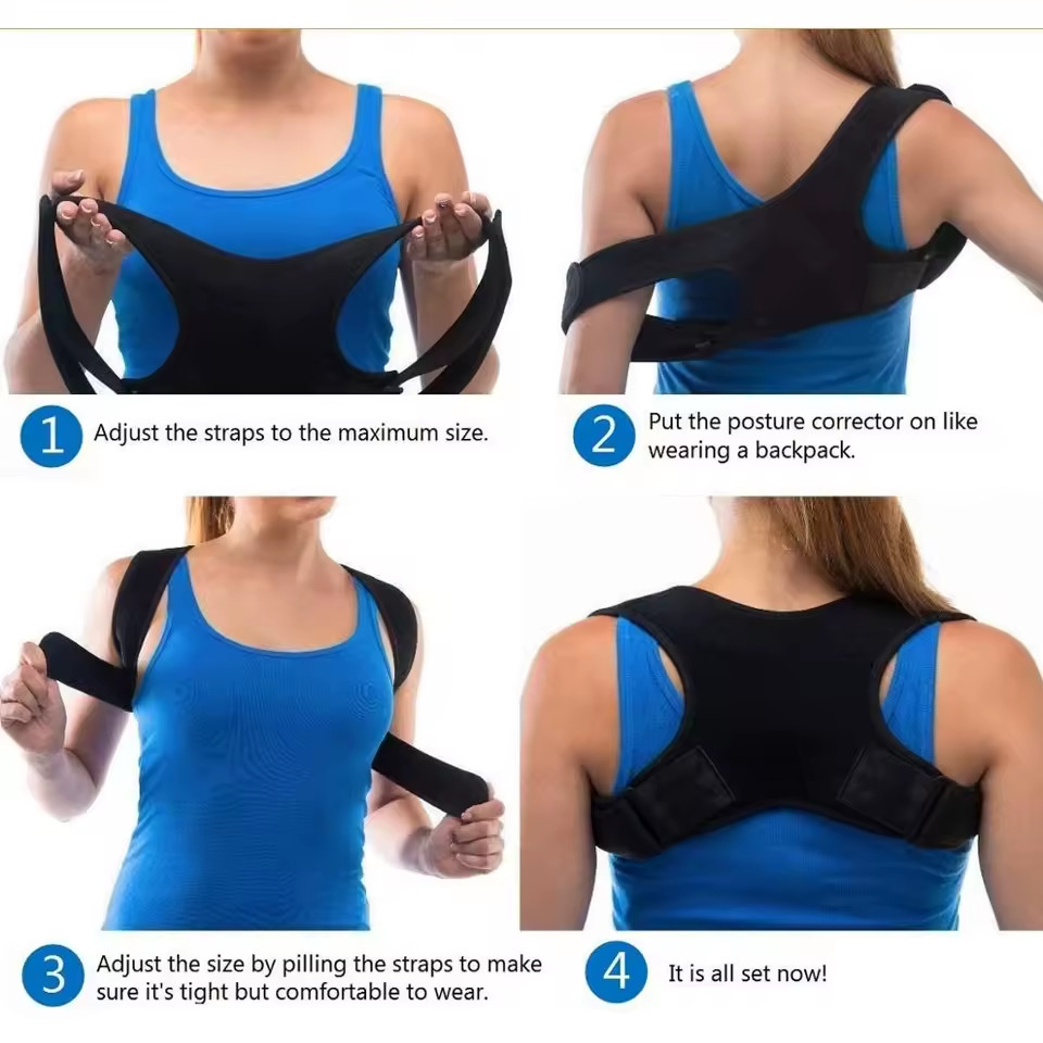 Adjustable Posture Corrector Back Shoulder Support Correct Brace Belt Men Women