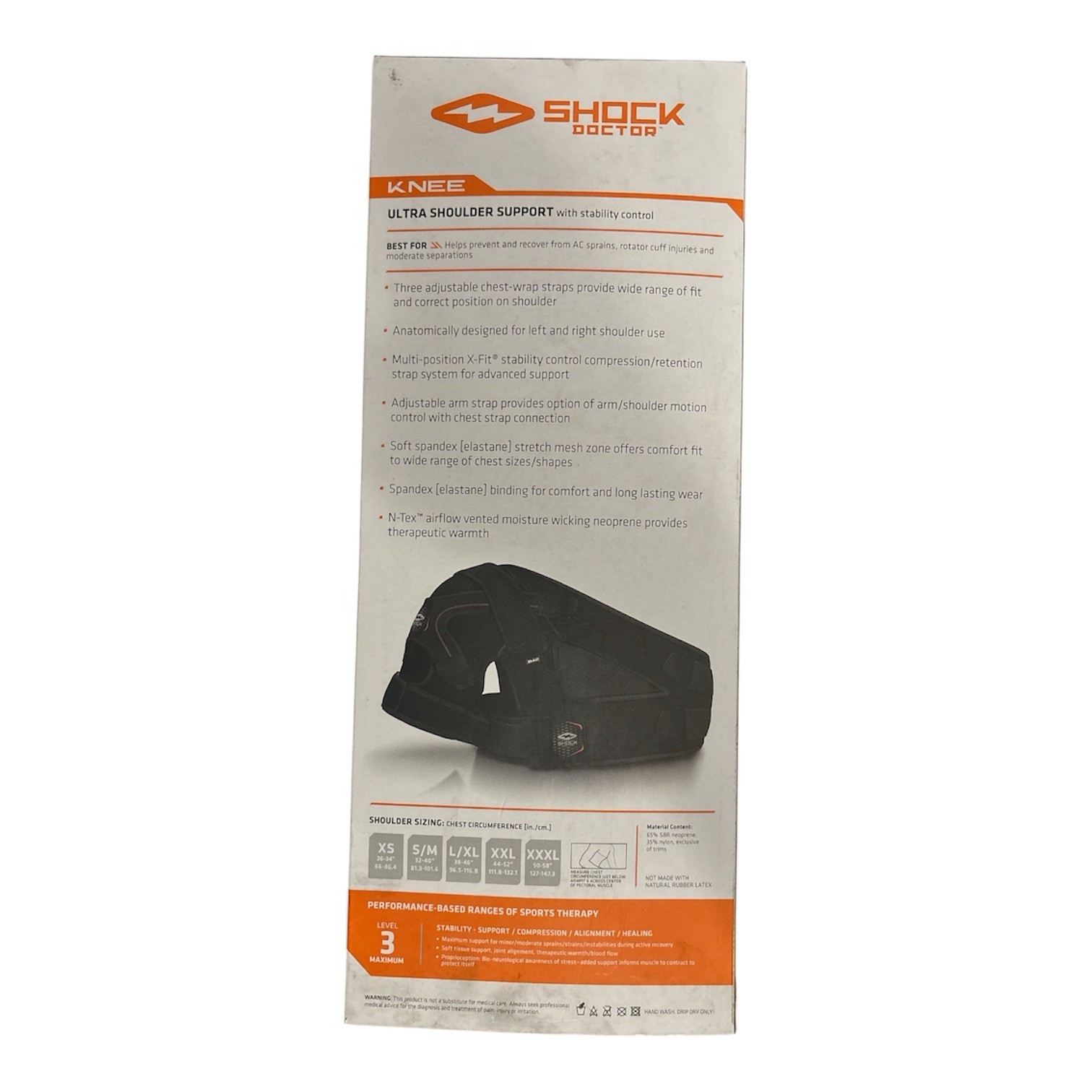 Shock Doctor level 3 Ultra Shoulder Support/ Stability Support size XXL 44-52