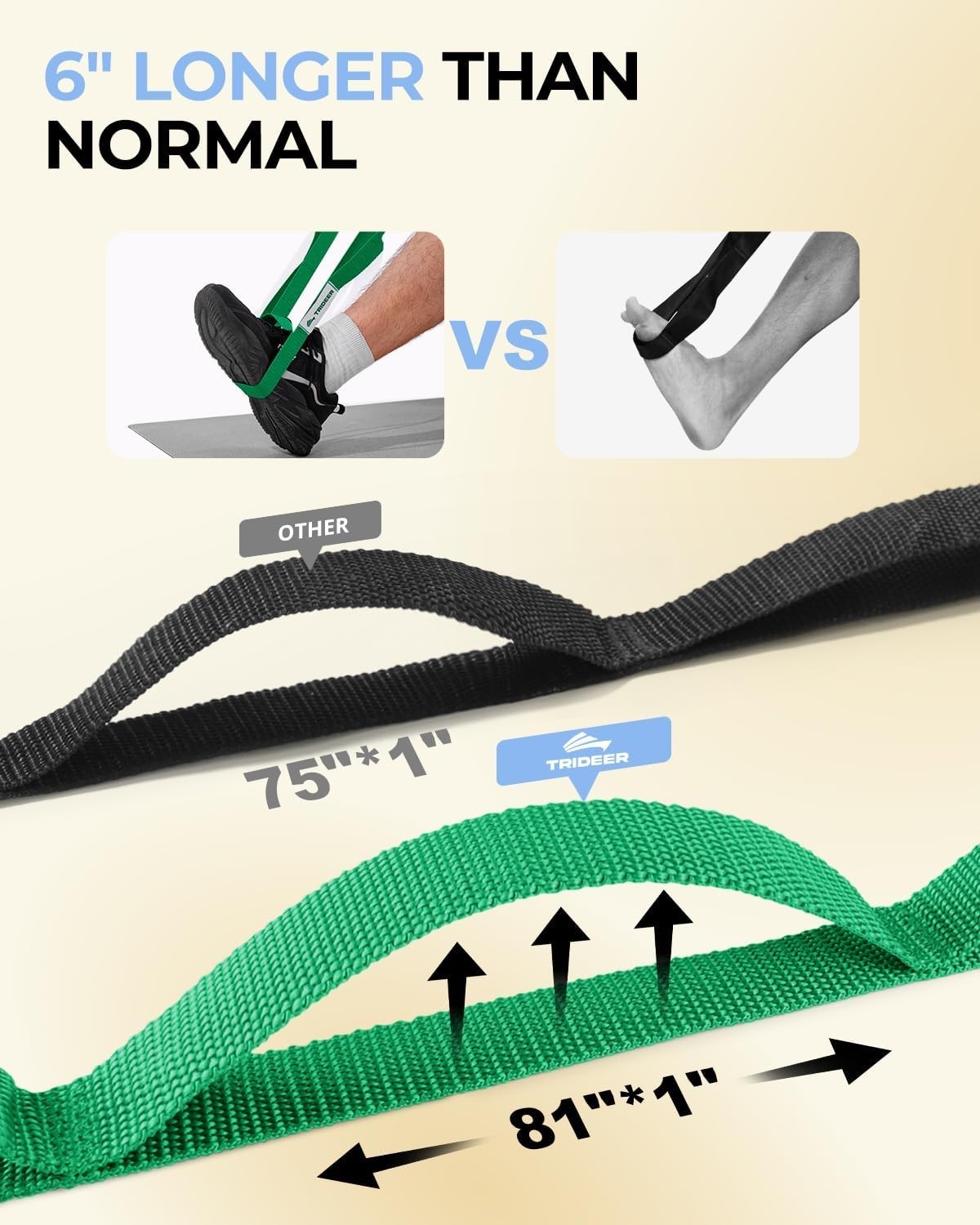 High-Quality 75″ Stretching Strap with Reinforced Loops for Daily Stretching