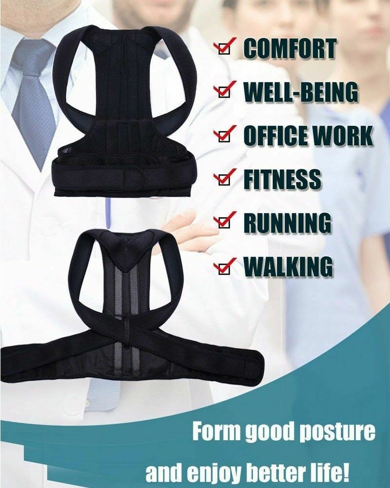 Hot Medical Scoliosis Posture Corrector Spine Back Support Shoulder Brace Belt