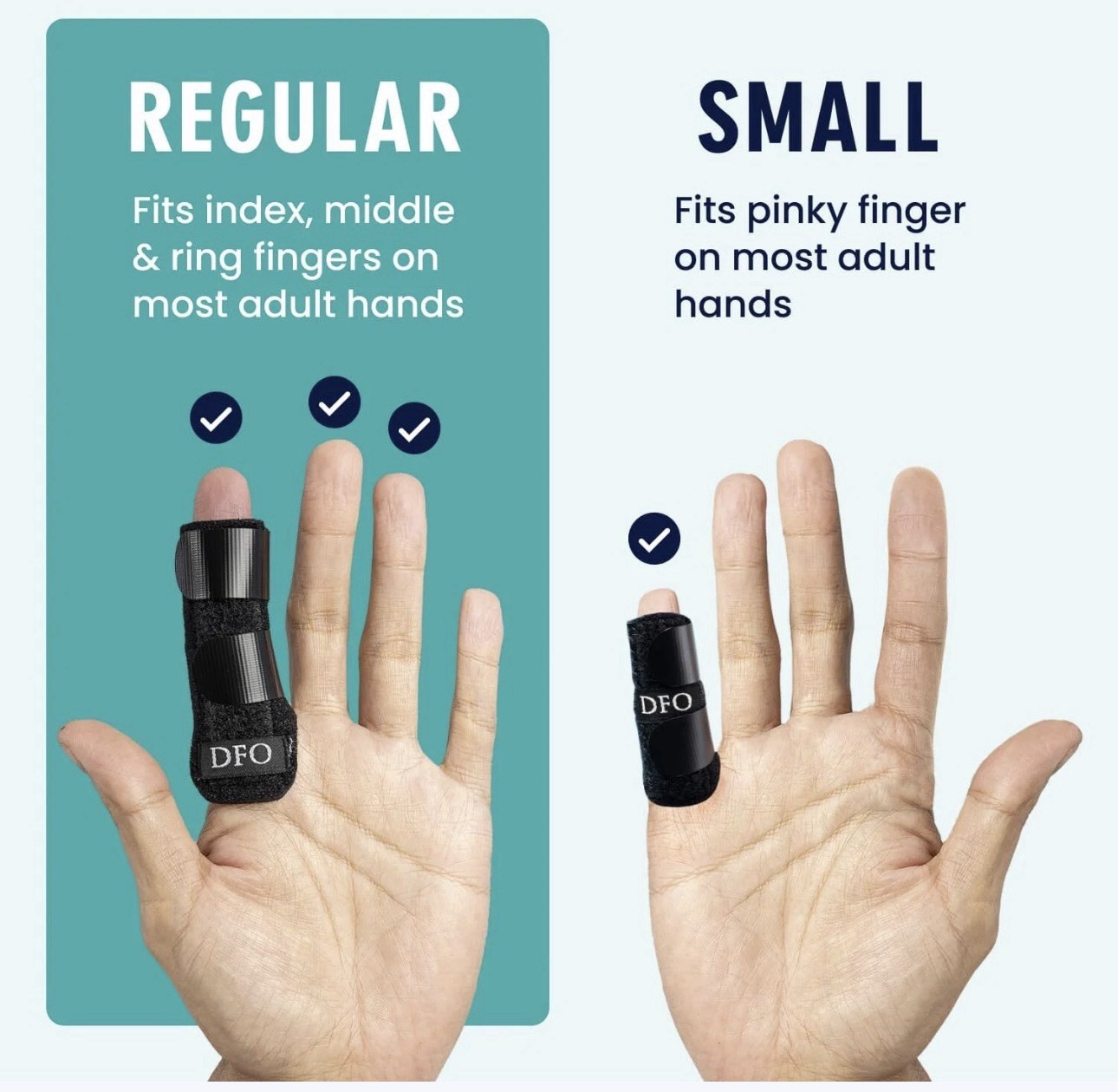 Dr. Frederick’s Original Grey Padded Finger Splint (2-Count) Adjustable Support