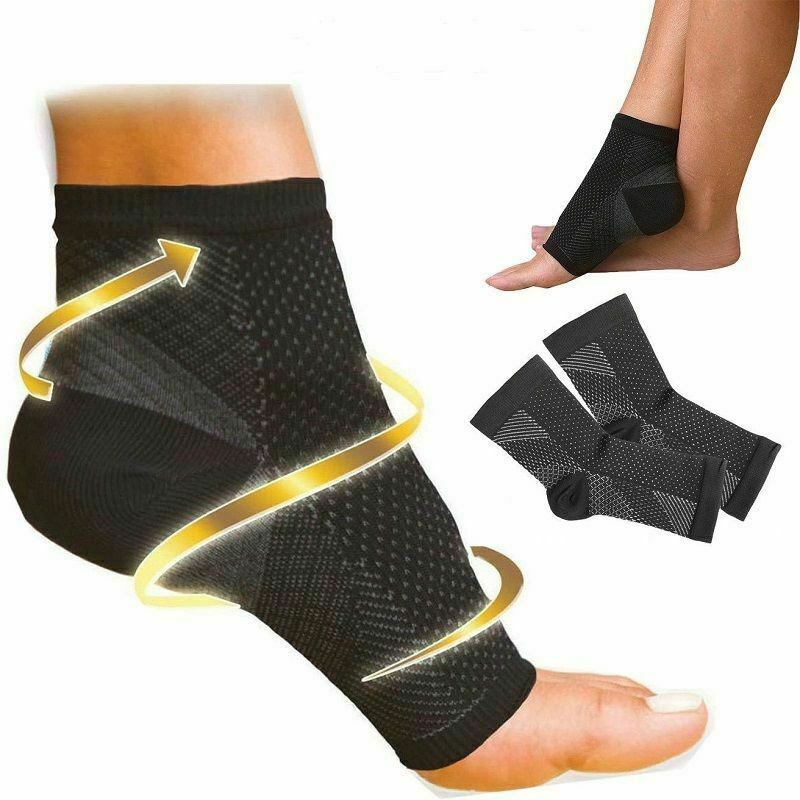 Compression Support Ankle Sleeve Socks PLANTAR FASCIITIS Heel Valgus S/M L/XL US