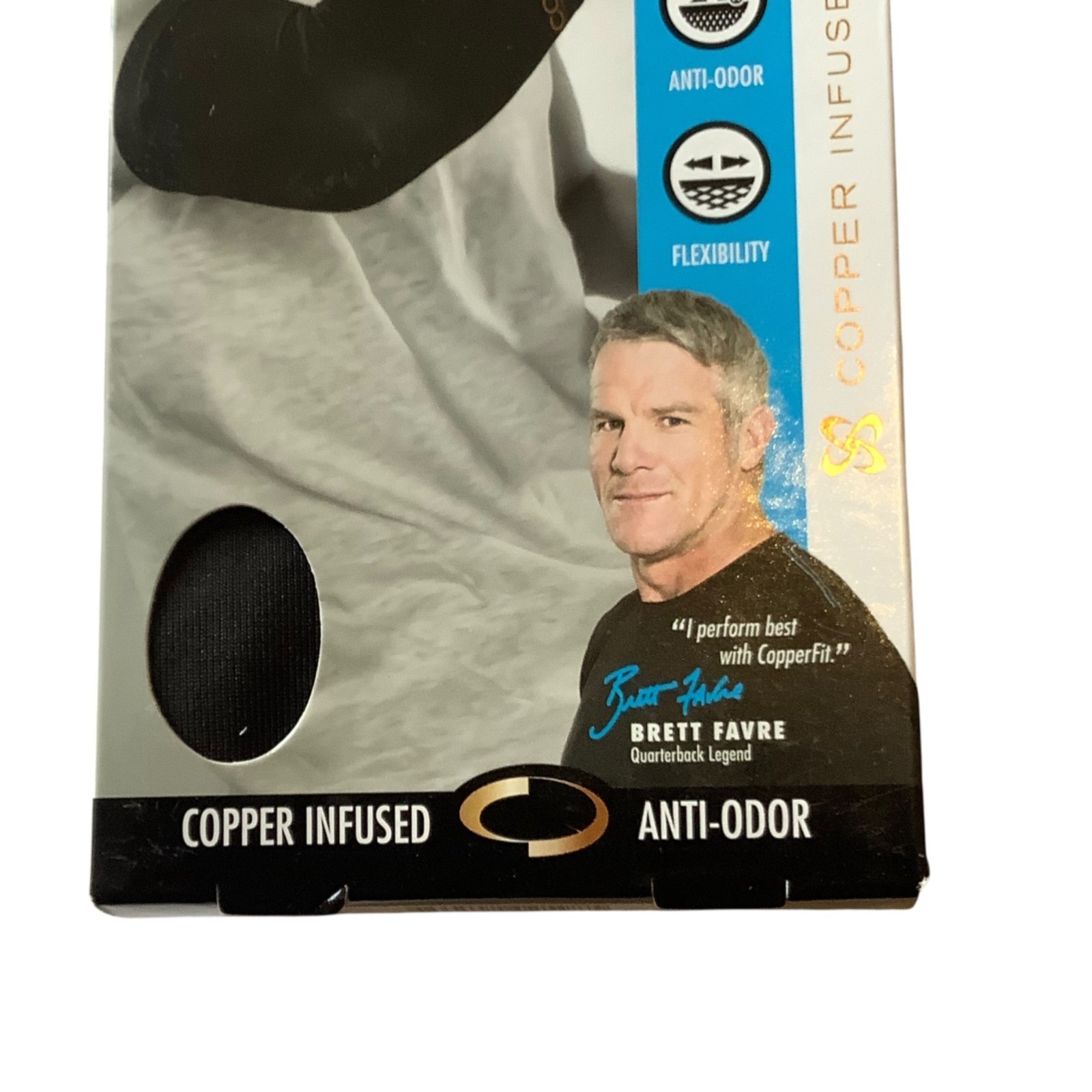 Copper Fit Compression Elbow Sleeve Large Unisex Copper Infused Anti-Odor Fabric
