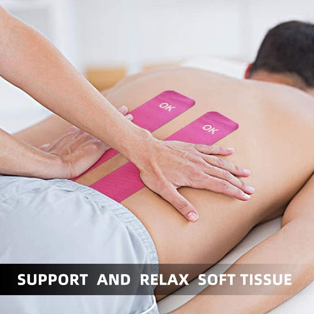 OK TAPE Kinesiology Tape 20 Strips Precut – Latex Free Waterproof Athletic Ta…