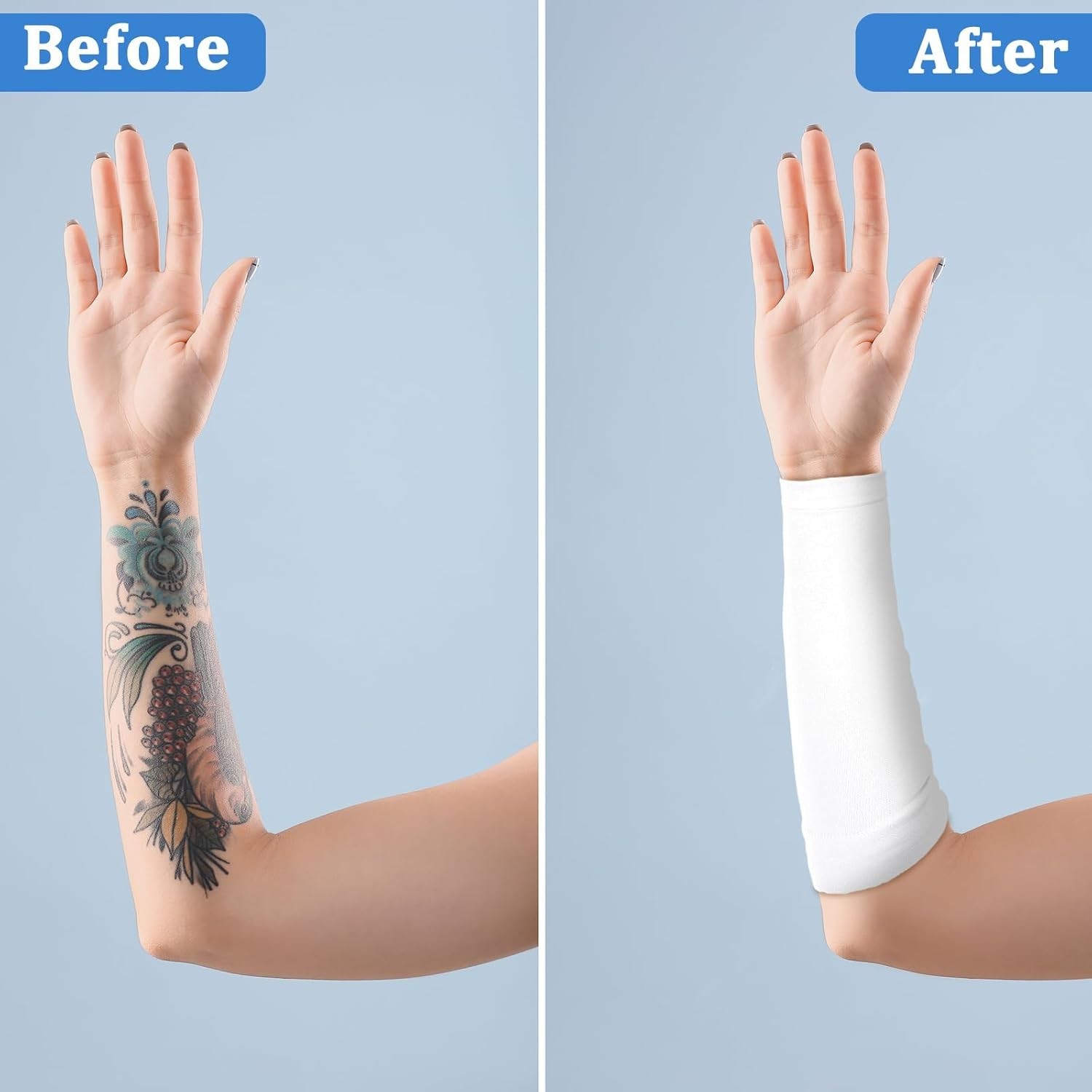 2 Pairs Tattoo Cover up Sleeve Forearm Arm Sleeves for Women Men Compression …
