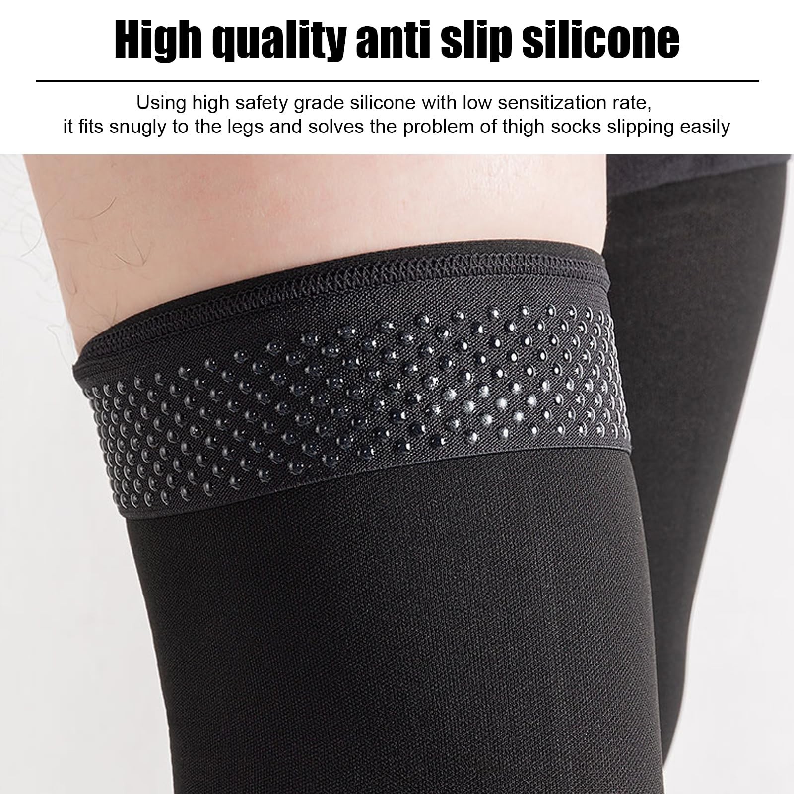 20-30 mmHg Thigh High Compression Socks for Women and Men,Toeless Compression…