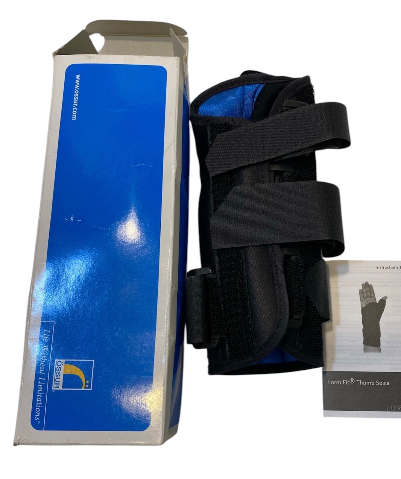 Ossur Formfit Thumb Spica Brace Thumb 3050 8”Left Tendonitis, Arthritis