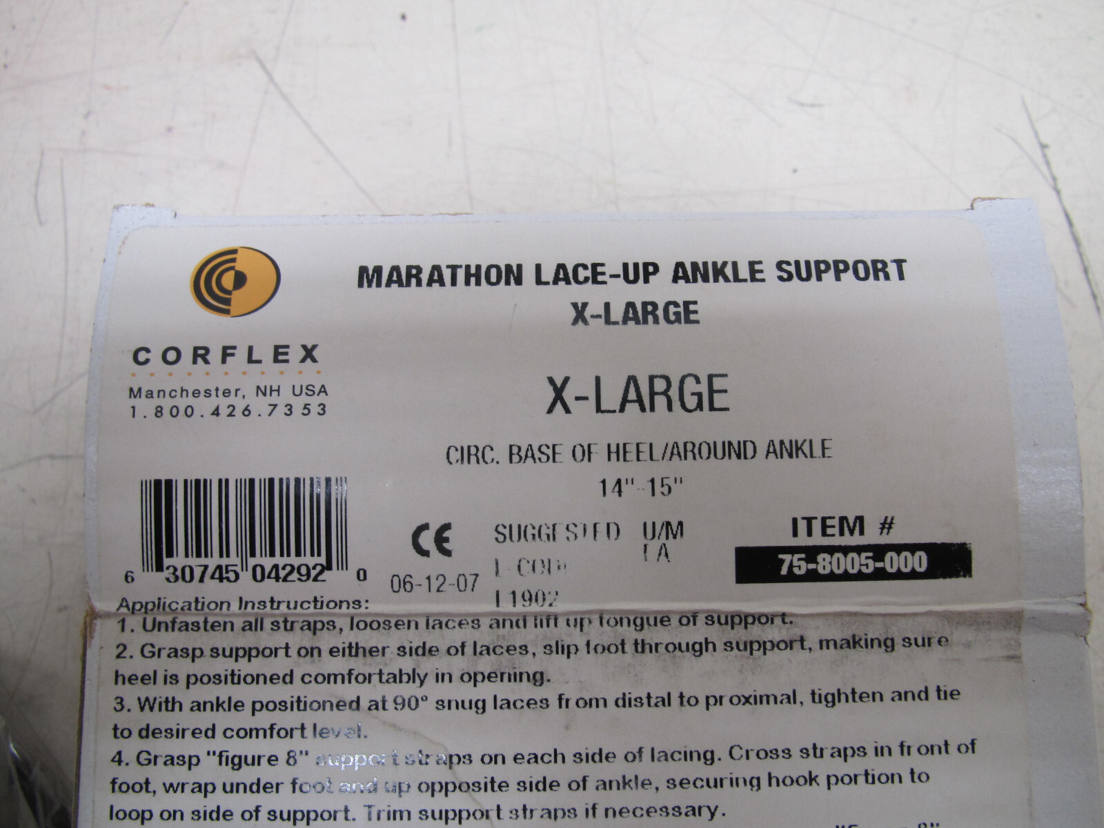 Corflex Marathon Active Lace-Up Ankle Brace Support X-Large 75-8005-000