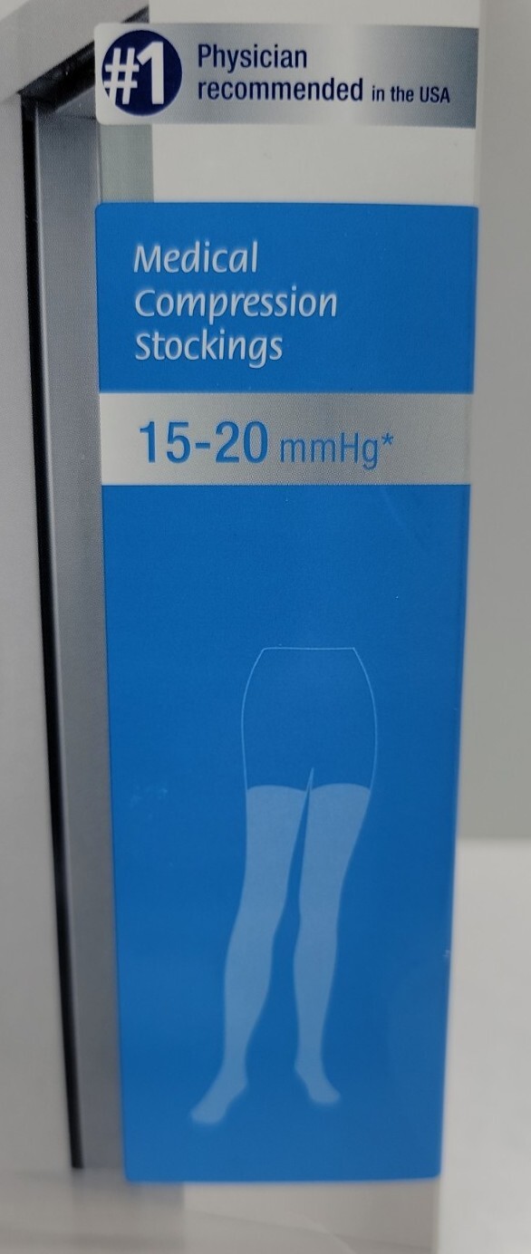 JOBST Women’s Opaque Thigh High Dot 15-20 mmHg Closed Toe – Black