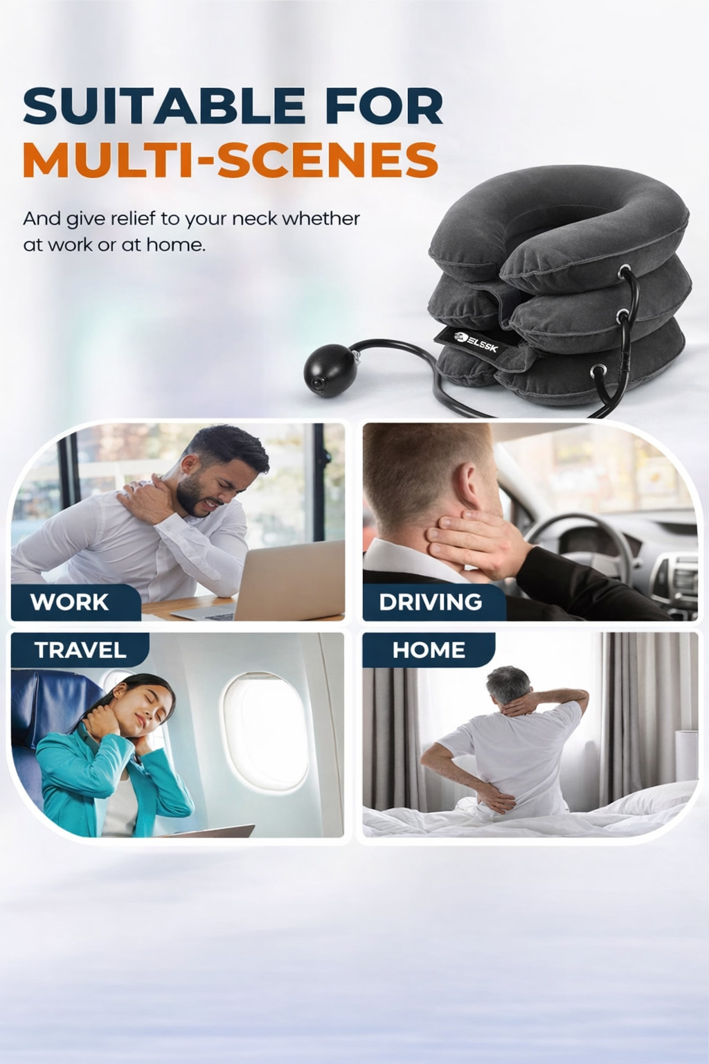 Neck Stretcher & Cervical Traction Device – Neck Brace for Pain Relief and Suppo