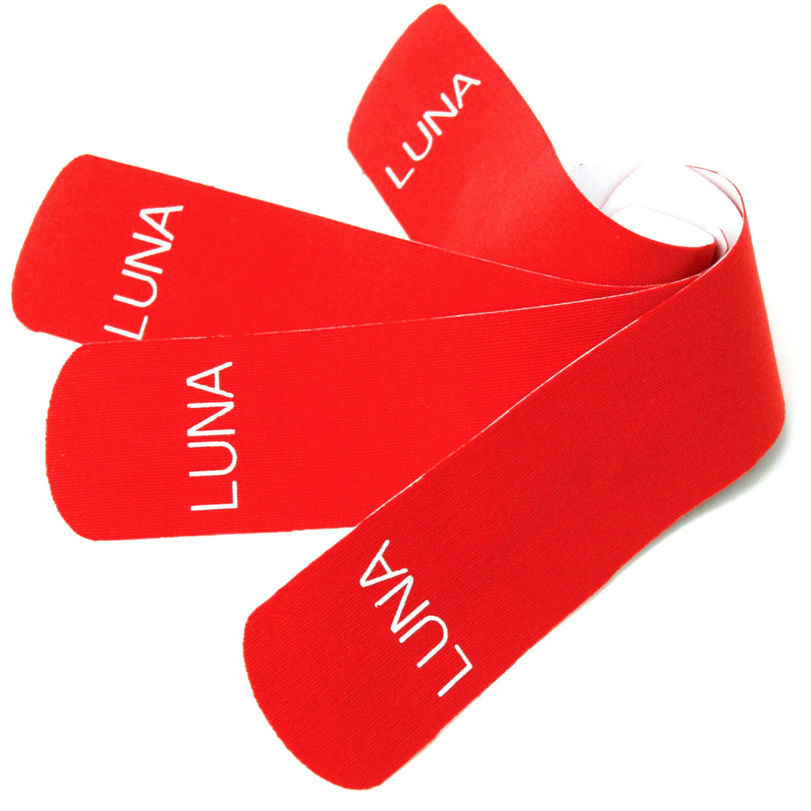 Luna Body Kinesiology Pro Tape Strips (20 Pre-cut Roll, 10″ x 2″, Rockin’ Red)