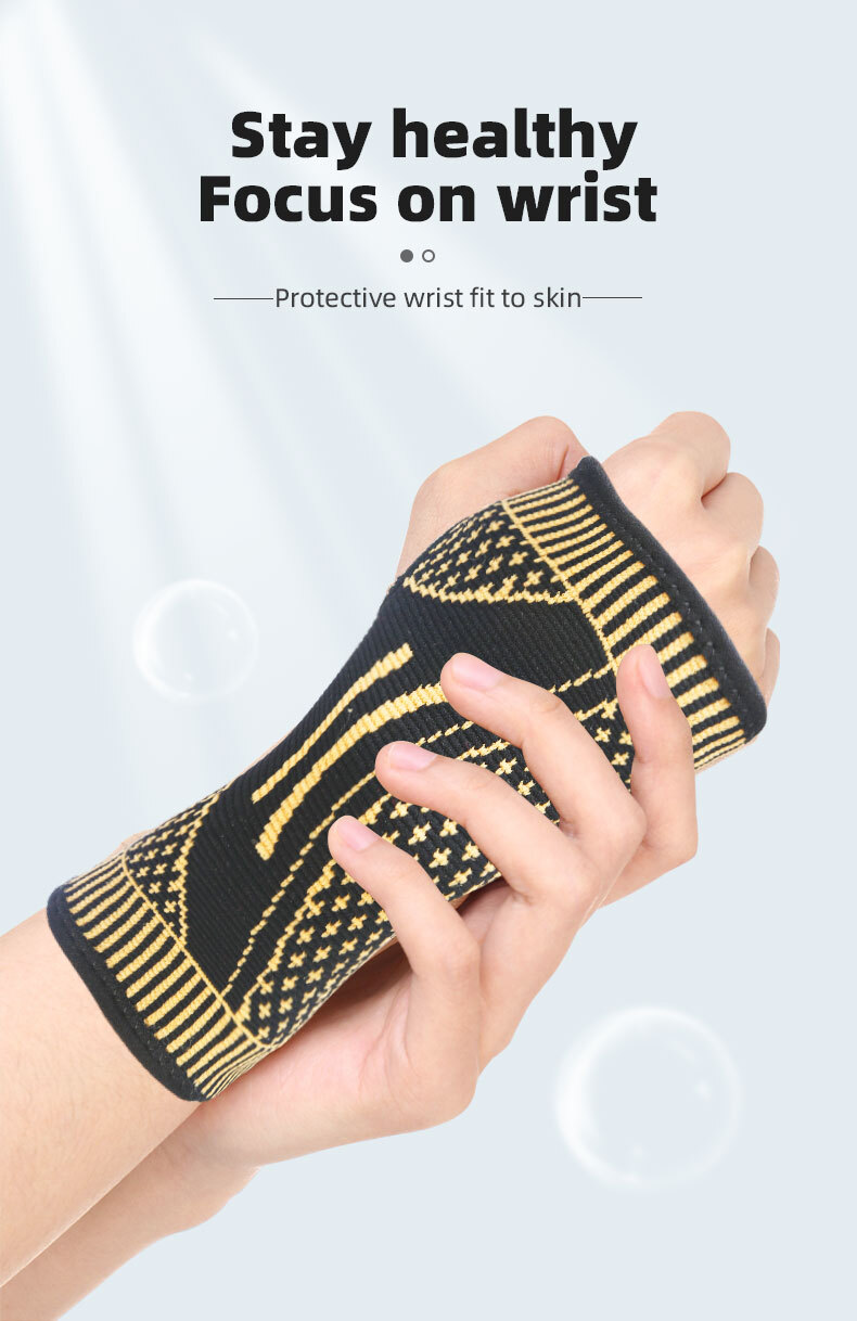 Copper Wrist Hand Brace Support Splint Carpal Tunnel Sprain Arthritis Sports