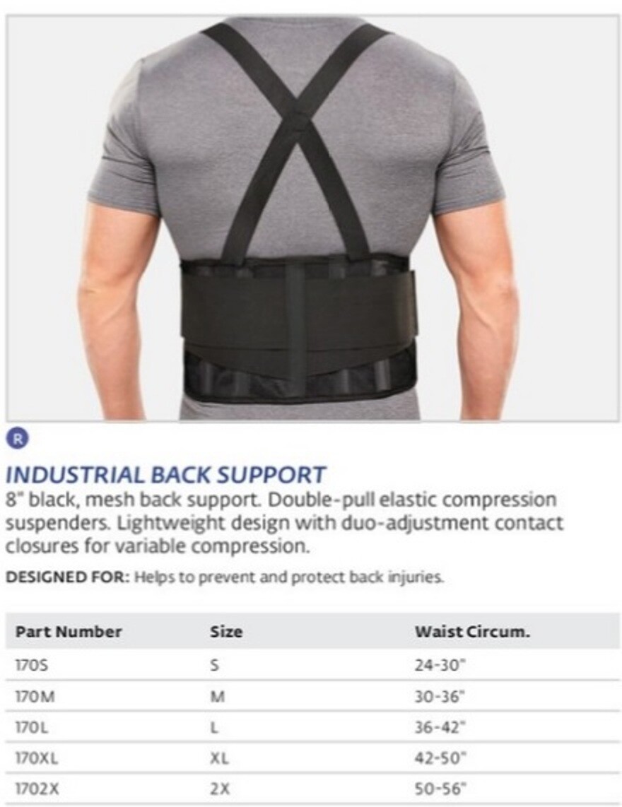 BH DJO Industrial Back Support XX-Large – Helps Lifting and prevent back injuri