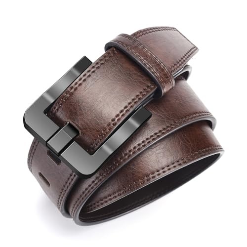 TSA Approved Non-Metal Nickel Fits Waist 37–38 in | Overall Length 47 in Brown