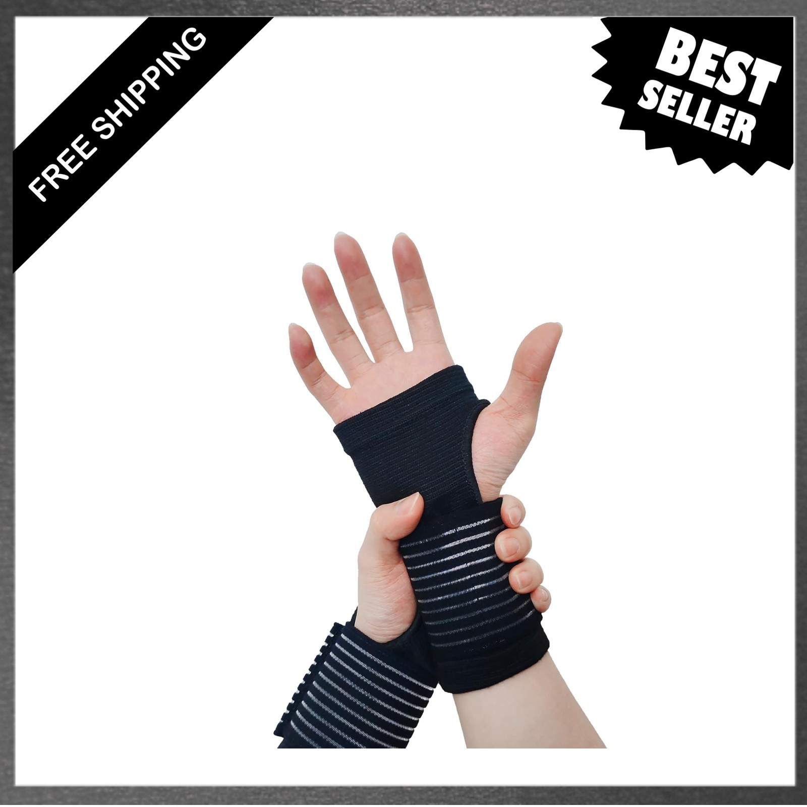 Wrist Brace Compression Support Splint for Men Women, Adjustable, Pain Relief