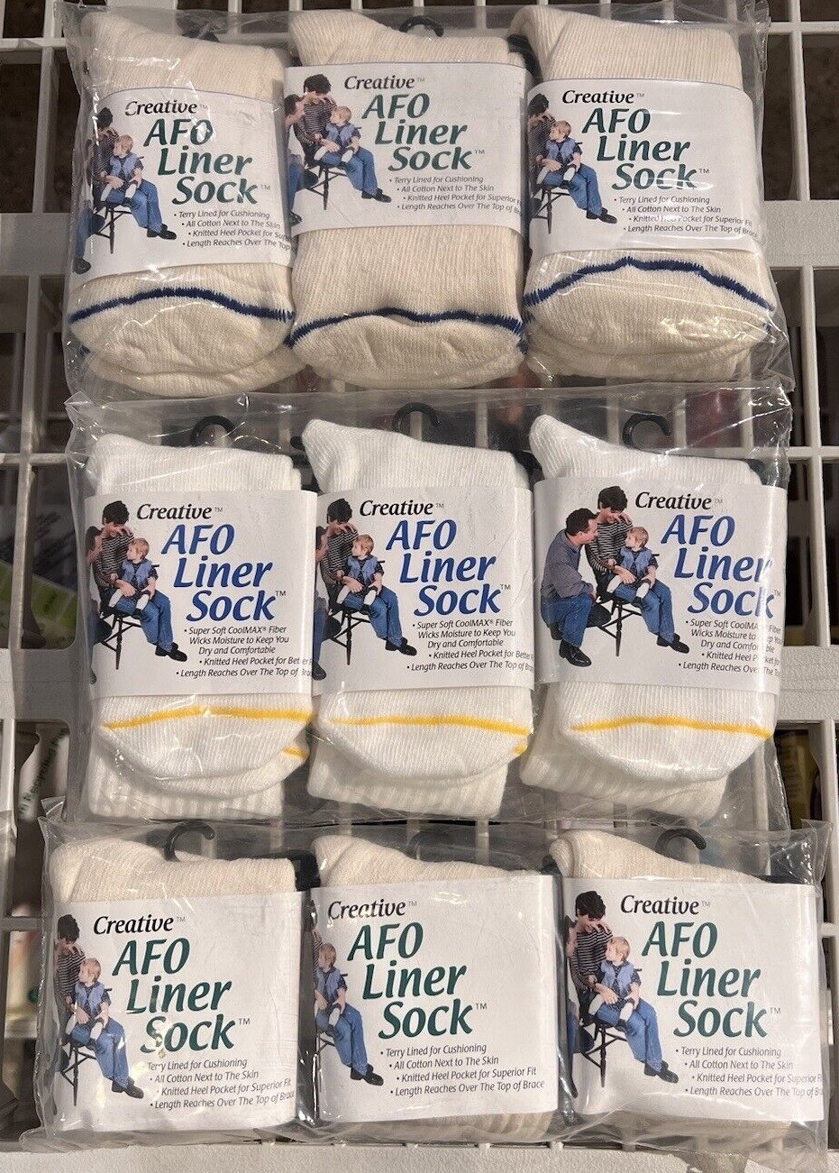 Creative AFO Liner Socks CoolMax Fibers -Children Size’s – 3 Pairs each pack