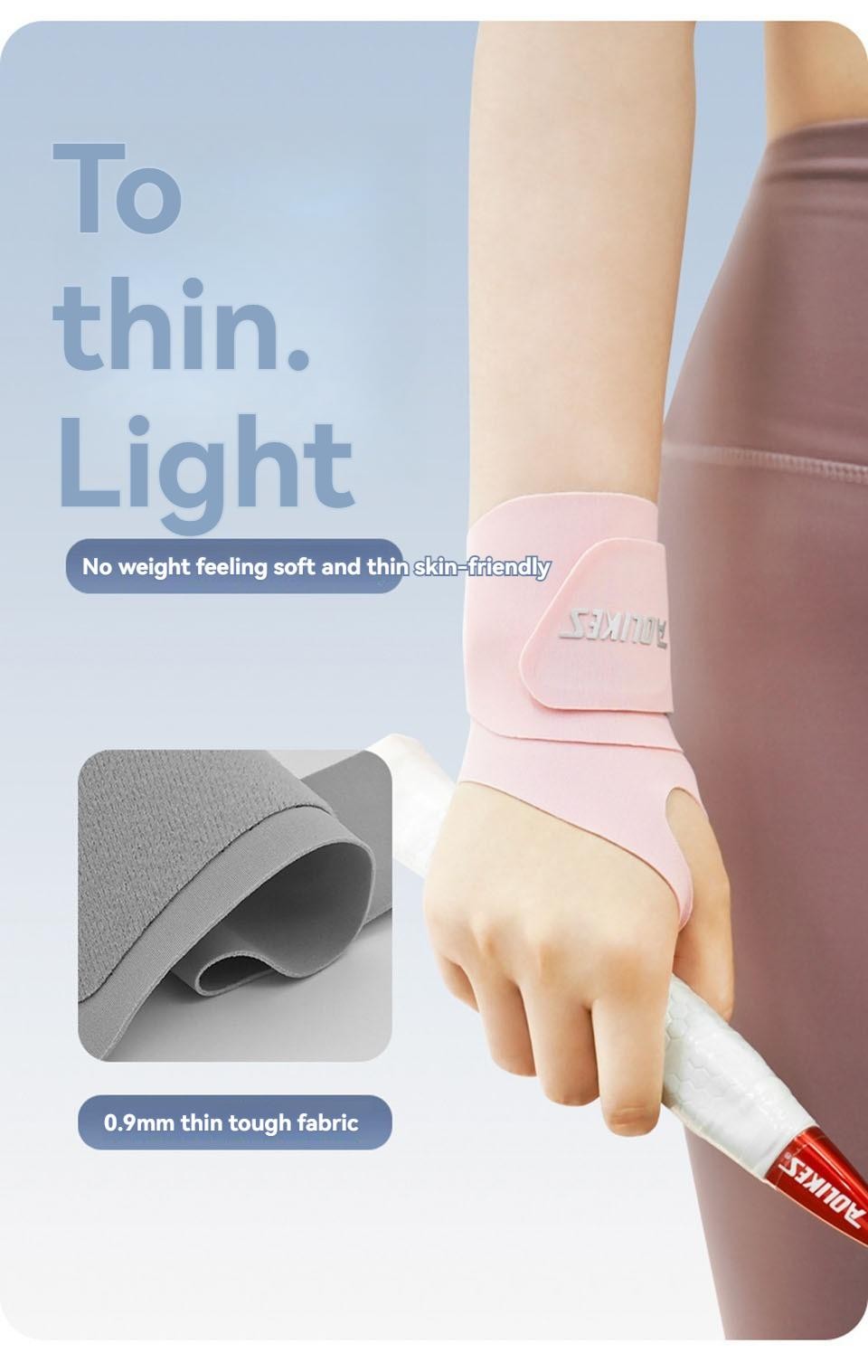 Aolikes Ultra Thin and Soft Wrist Brace Wrist Wraps for Men and Women, Adjustabl