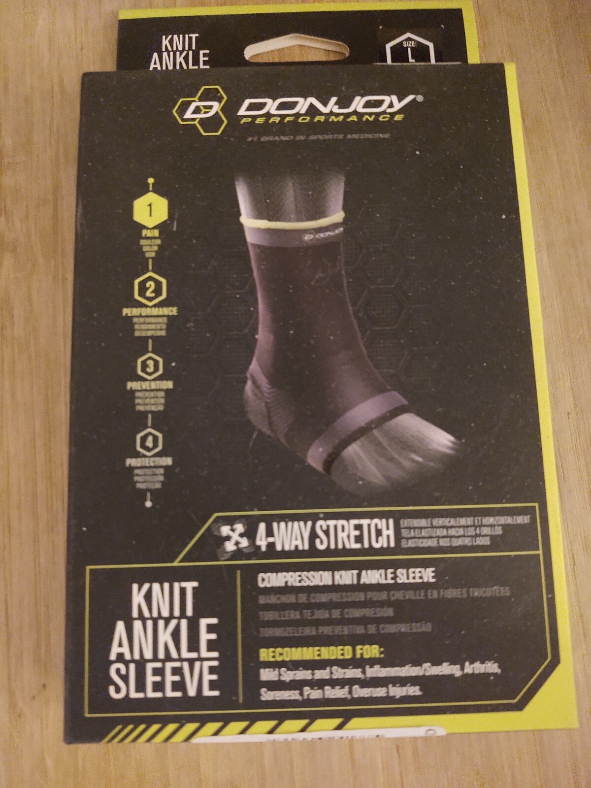 Two Ankle Sleeve Large DonJoy Performance Knit – Lightweight and Low-Profile
