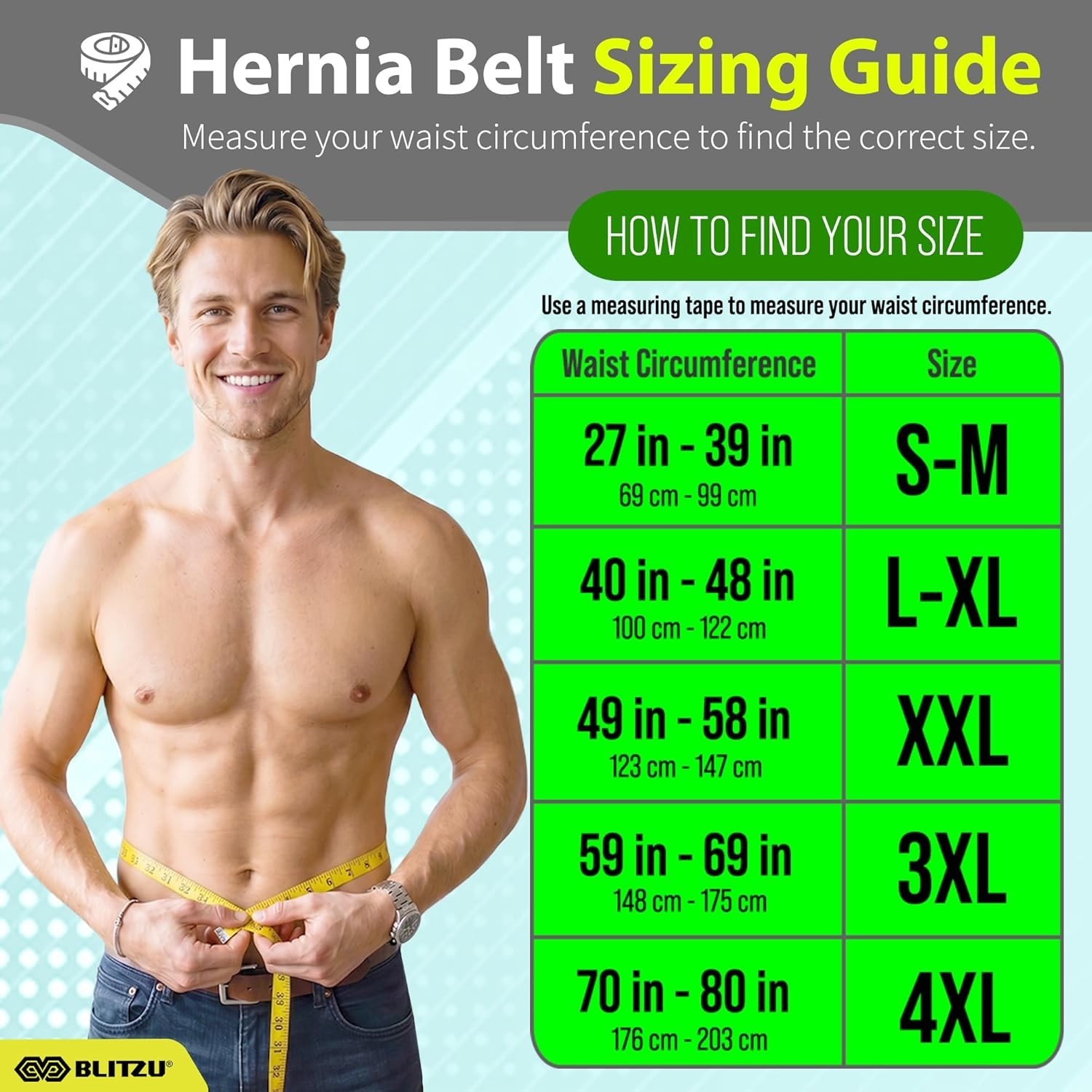Umbilical Hernia Belt for Men & Women, Abdominal Binder Adjustable Truss Support