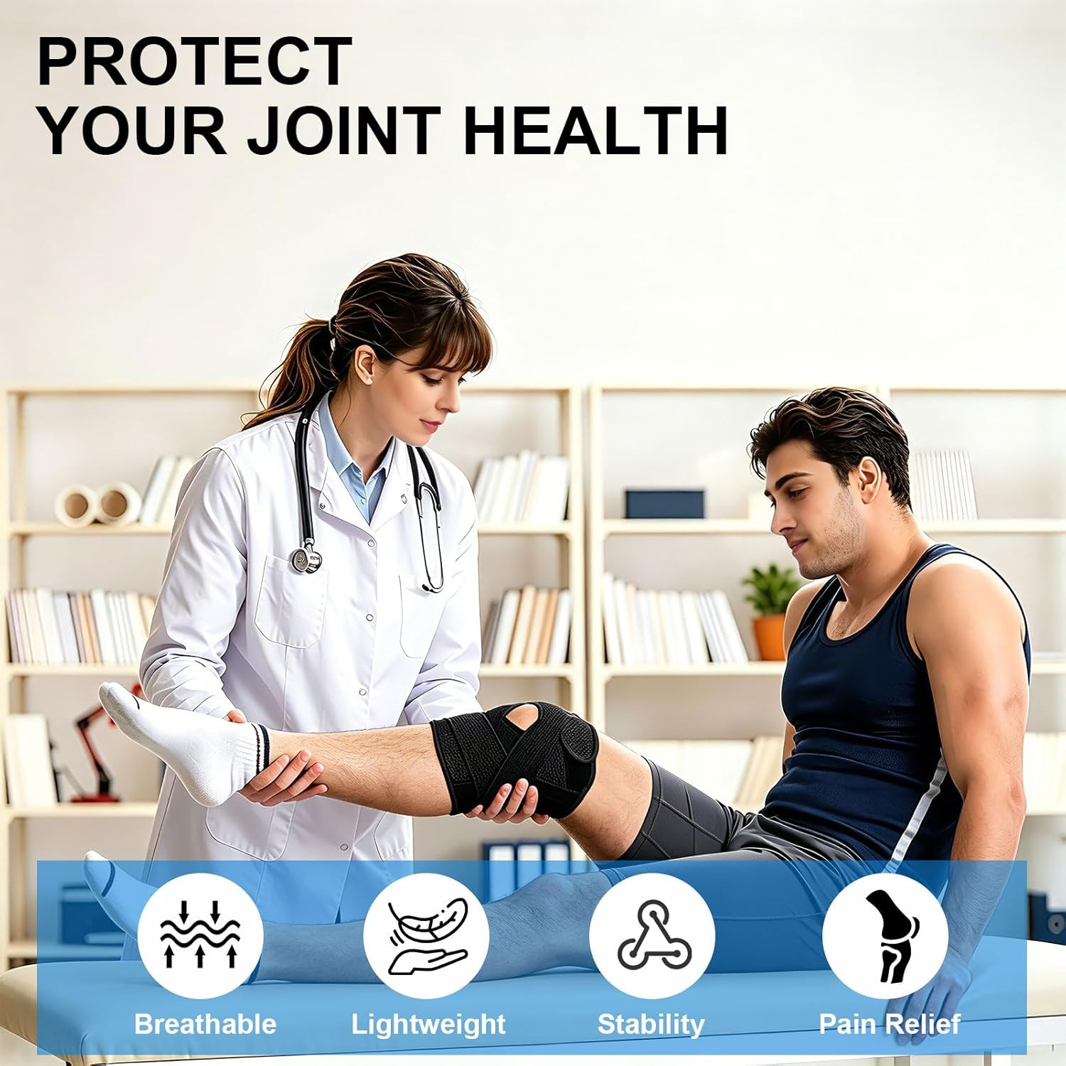 Bareform Meniscus Brace. Relieves Knee Pain And Meniscus Tears, And Provides Pat