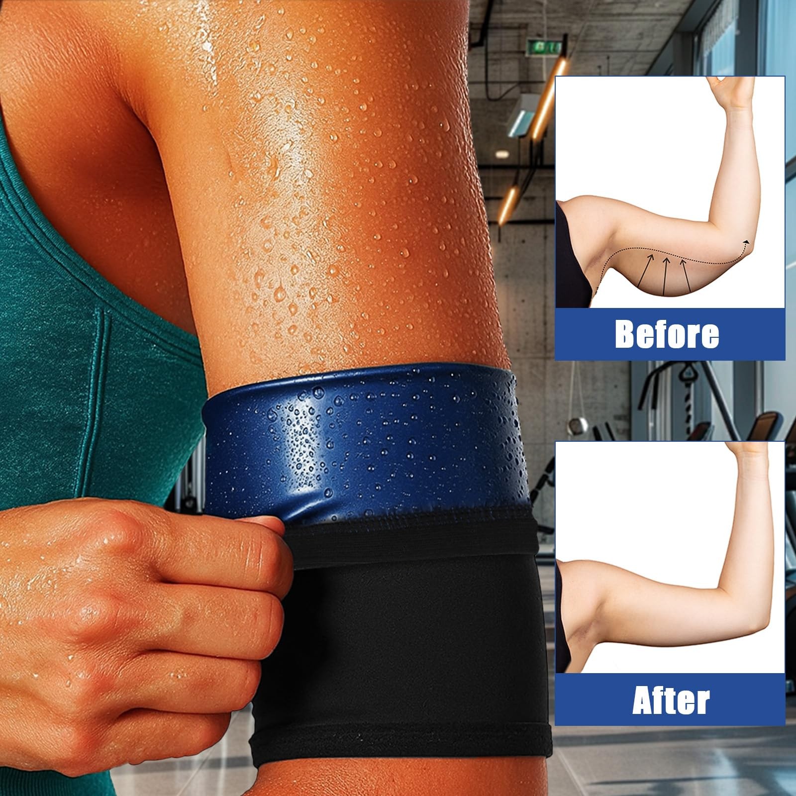 2 pcs Women’s Arm Trimmers Slimming Arms Sleeves Sport Arm Shapers Sweat Band…