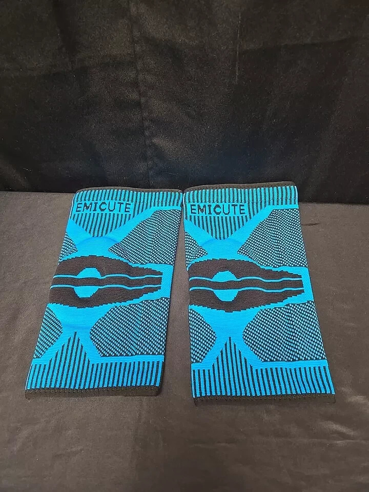 2 Pack Knee Braces With Side Stabilizer & Patella Gel Pads Size Large Blue