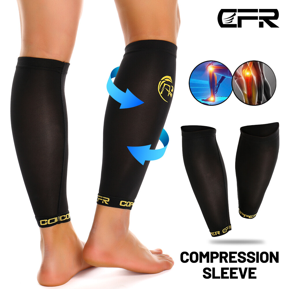 Copper Leg Calf Support Brace Sleeve Compression Sleeve Sports Pain Relief Wrap