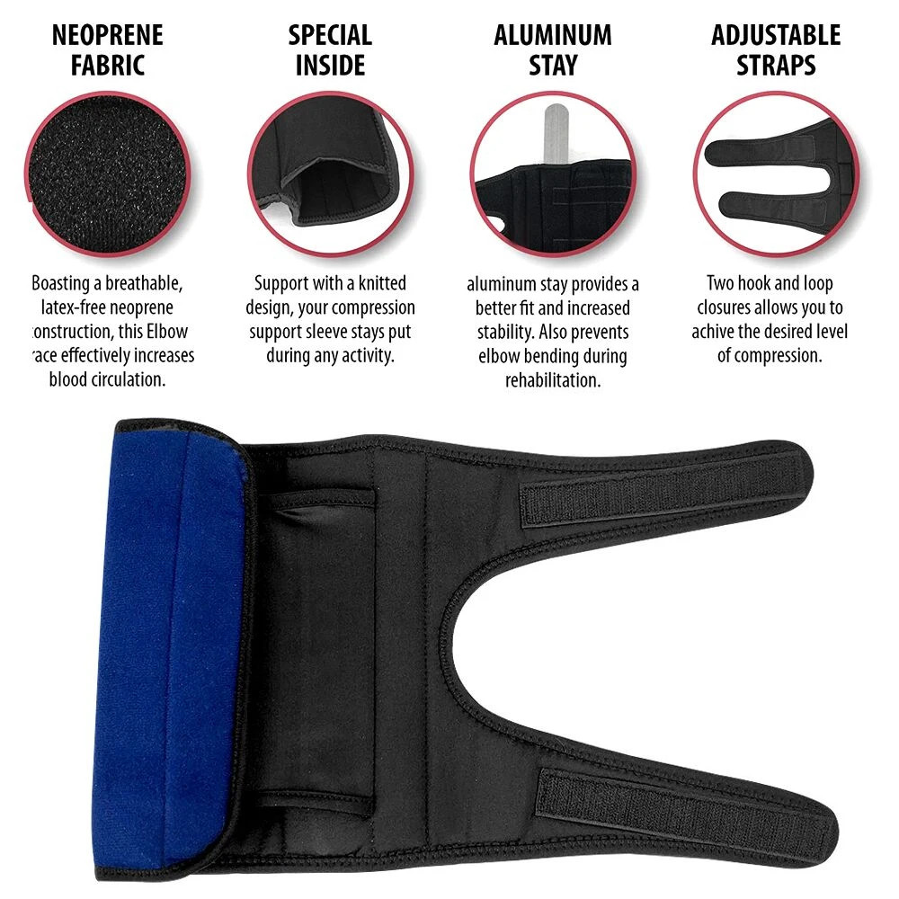1Pcs Adjustable Elbow Immobilizer Stabilizer Support Brace Splint Cubital