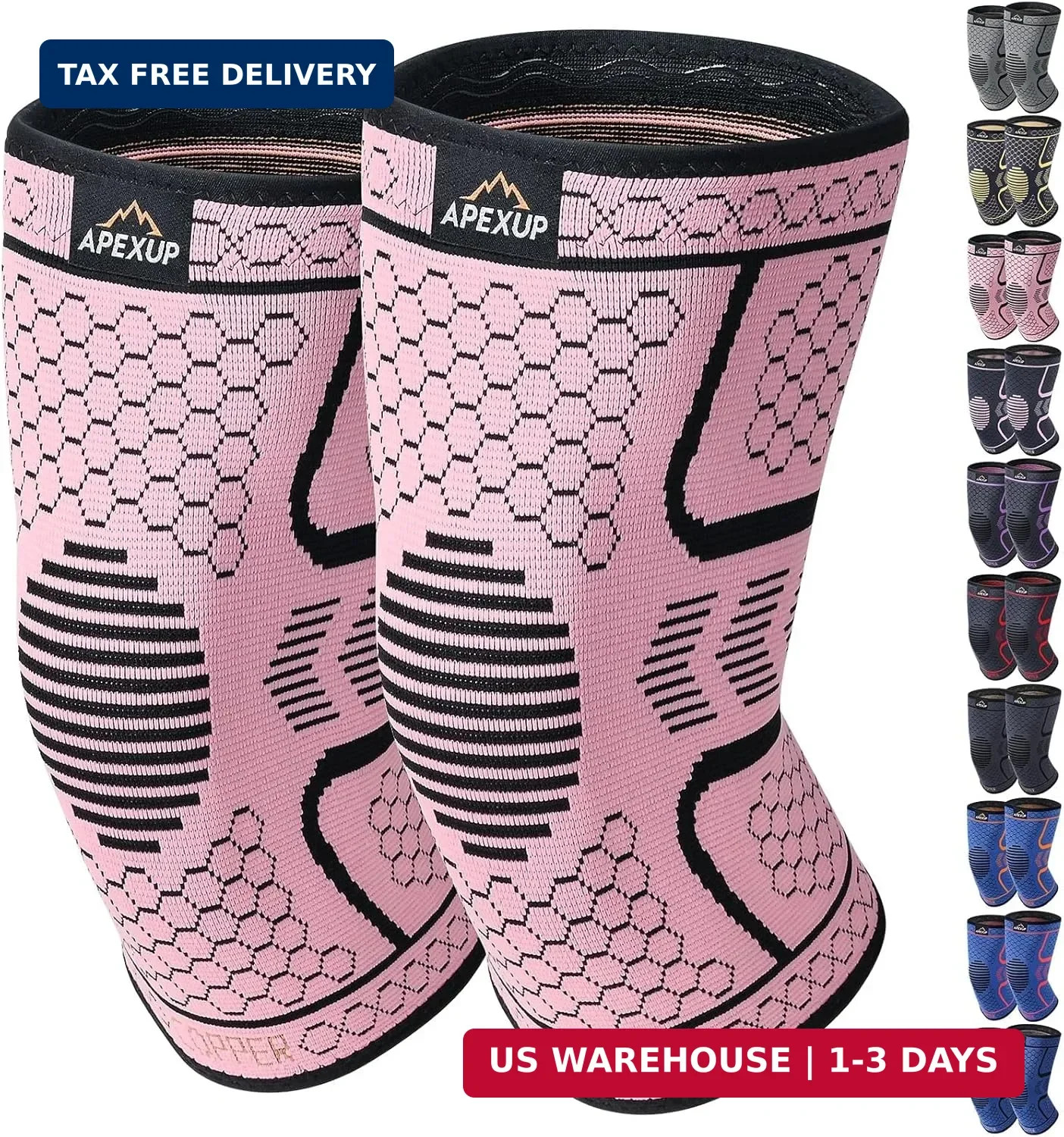 Compression Knee Brace for Women, Copper Compression Sleeve for Knee Support, Ar