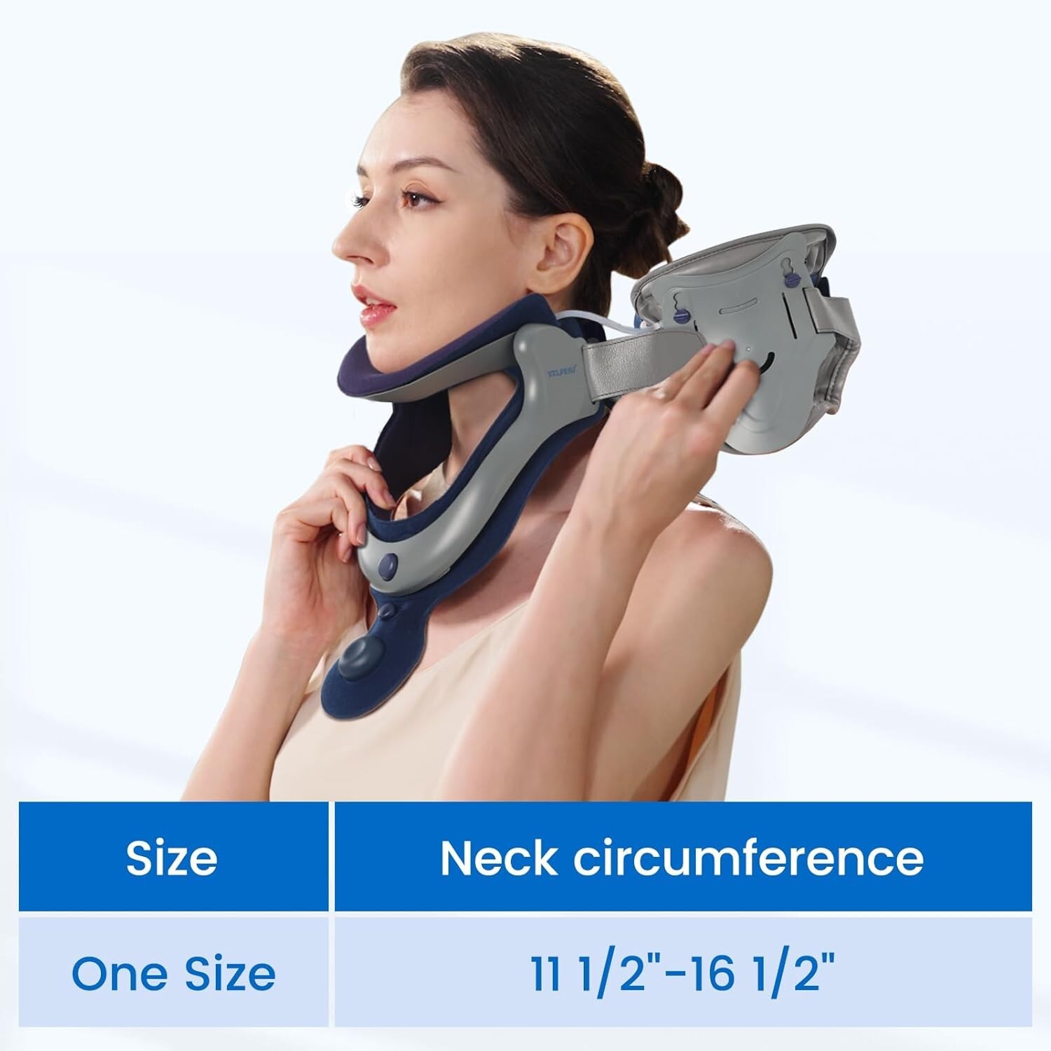 Velpeau Neck Brace for Neck Pain and Support, Soft Cotton Pads, Cervical Collar