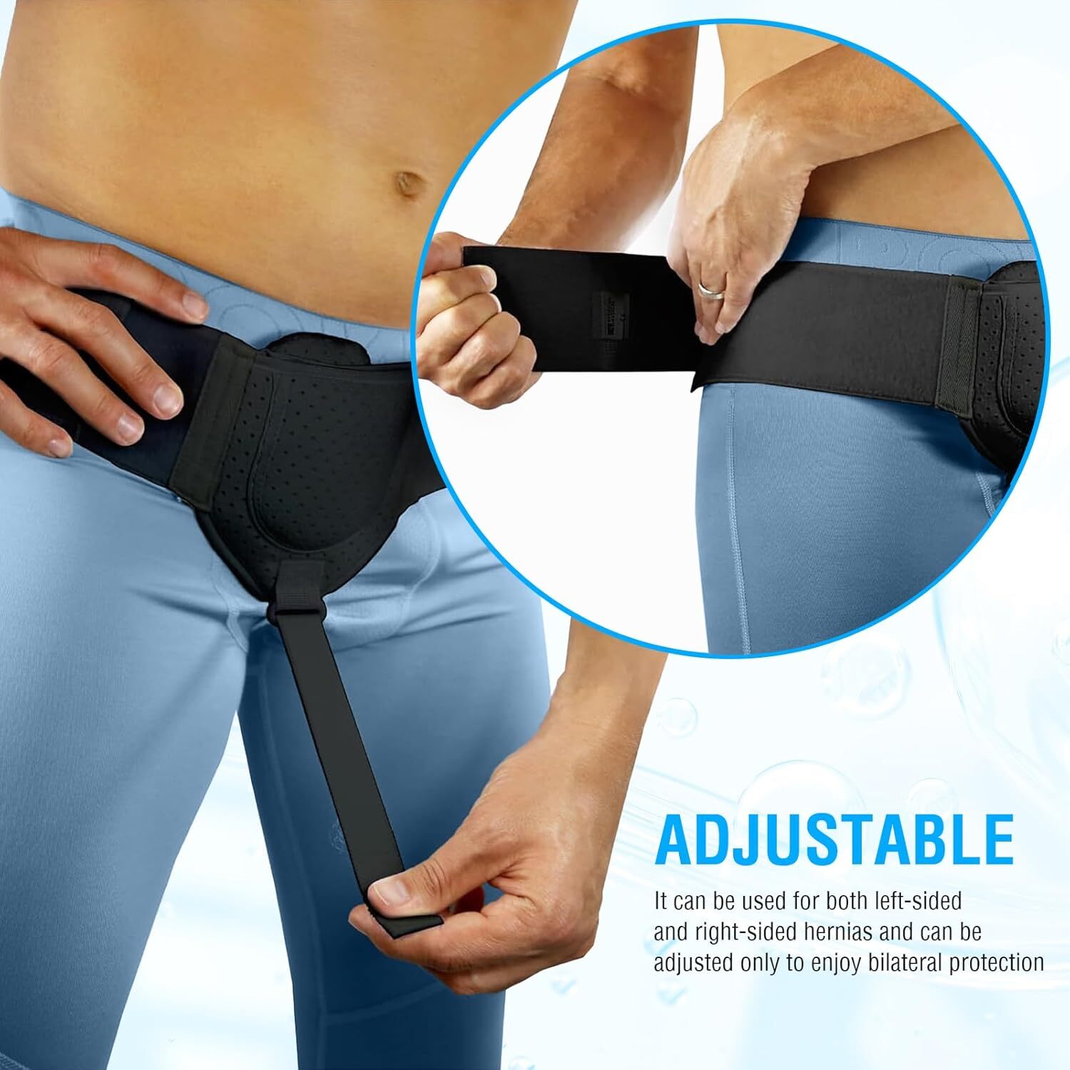 US Men Hernia Support Single Inguinal Groin Hernia Belt Truss Brace Pain Relief