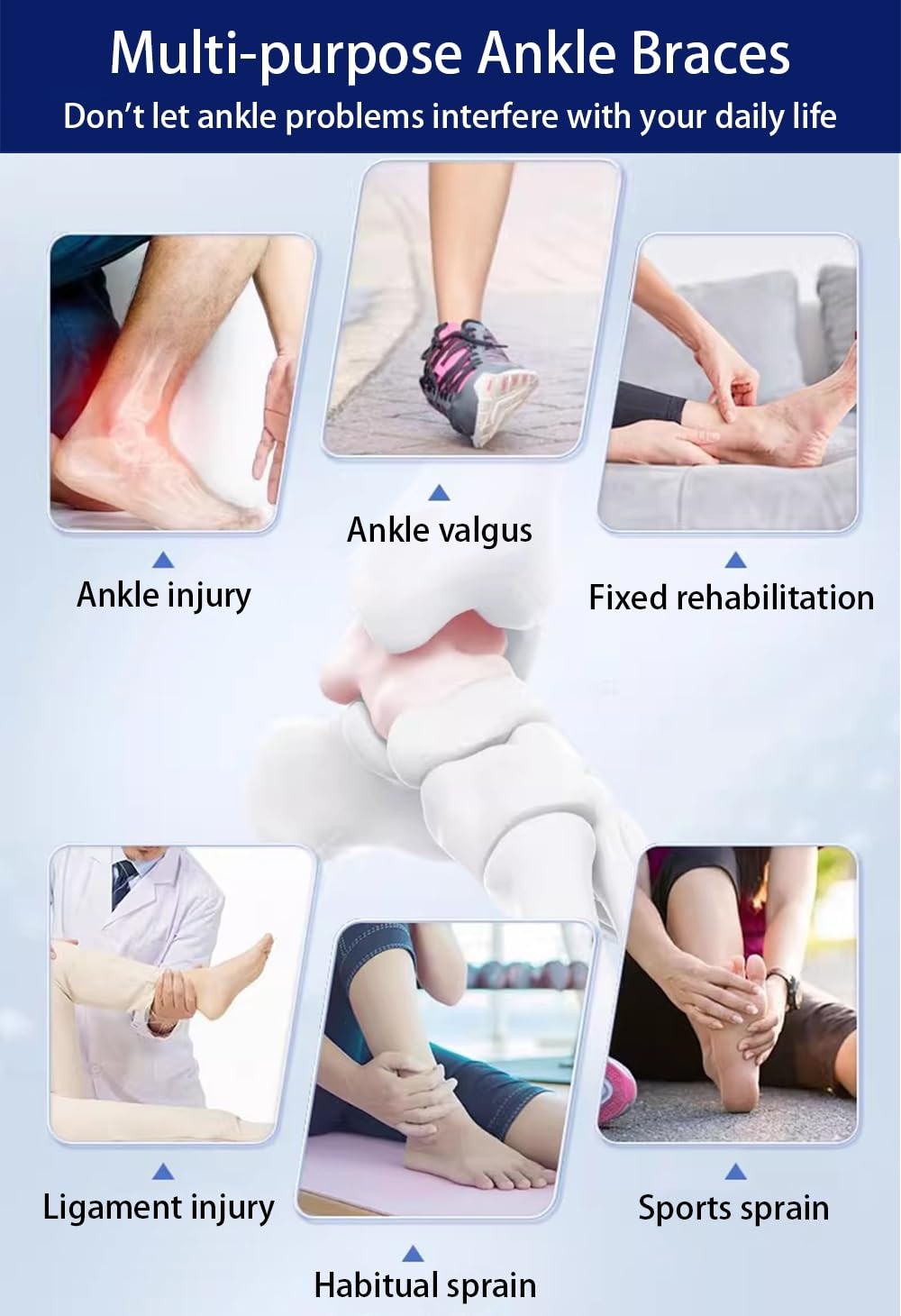 1 Pair Ankle Compression Sleeves Plantar Fasciitis Brace Arch Support Socks