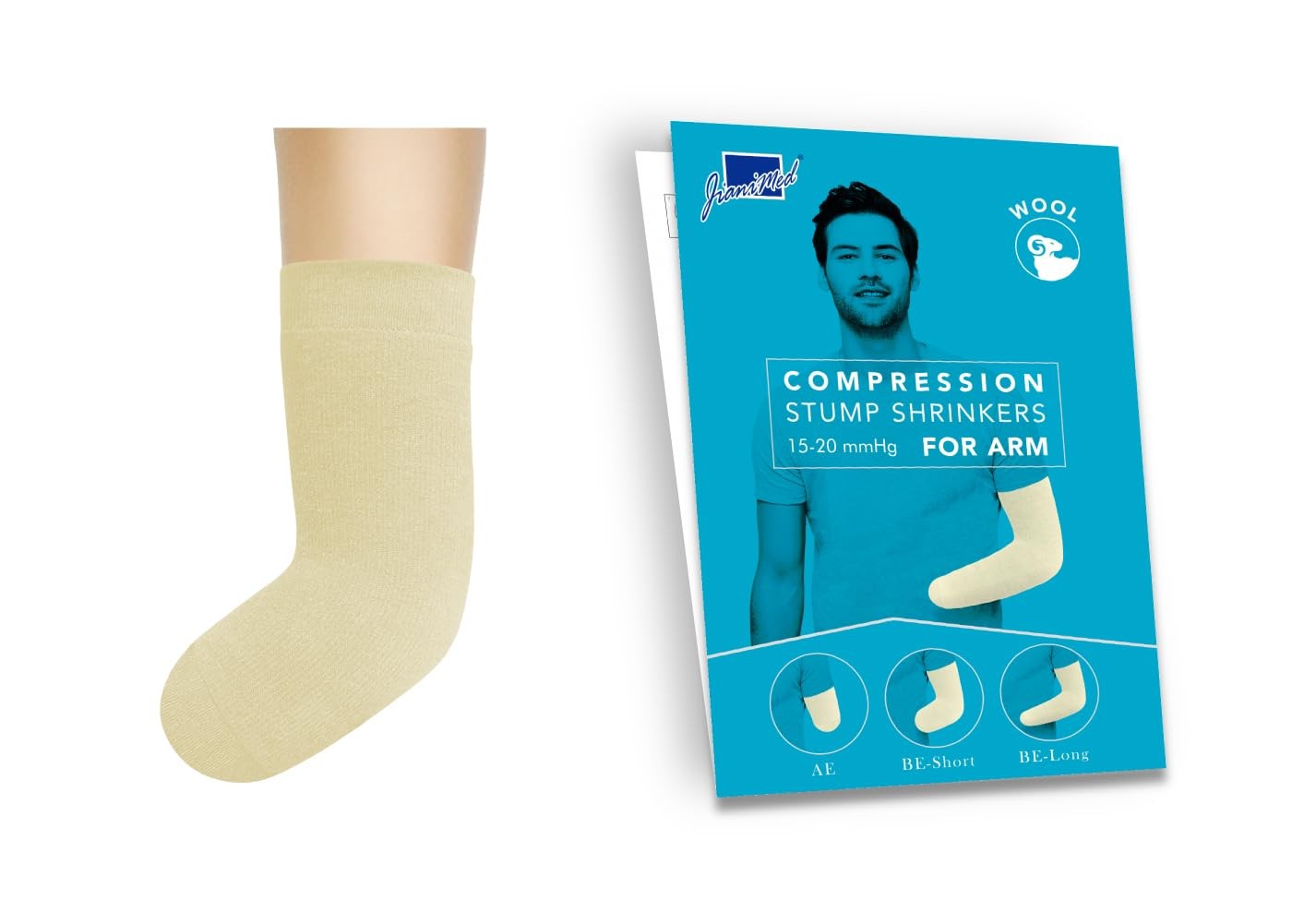 Wool Prosthetic Stump Shrinkers for Arm–Below Elbow -Short, Compression, Warm…