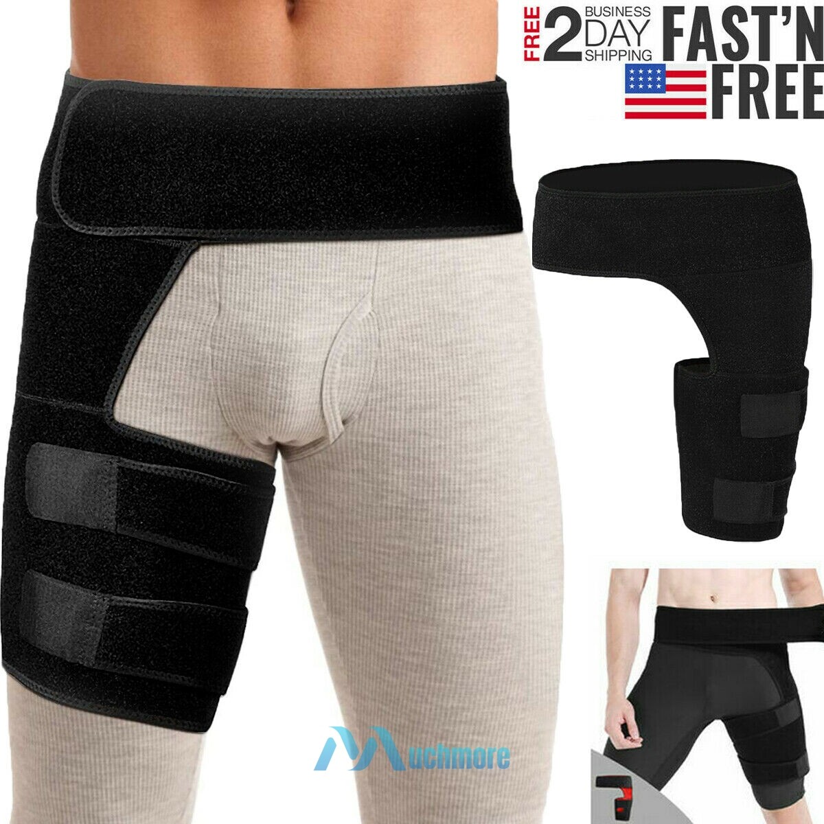 Hip Brace Compression Groin Support Wrap for Sciatica Pain Relief Thigh Recovery