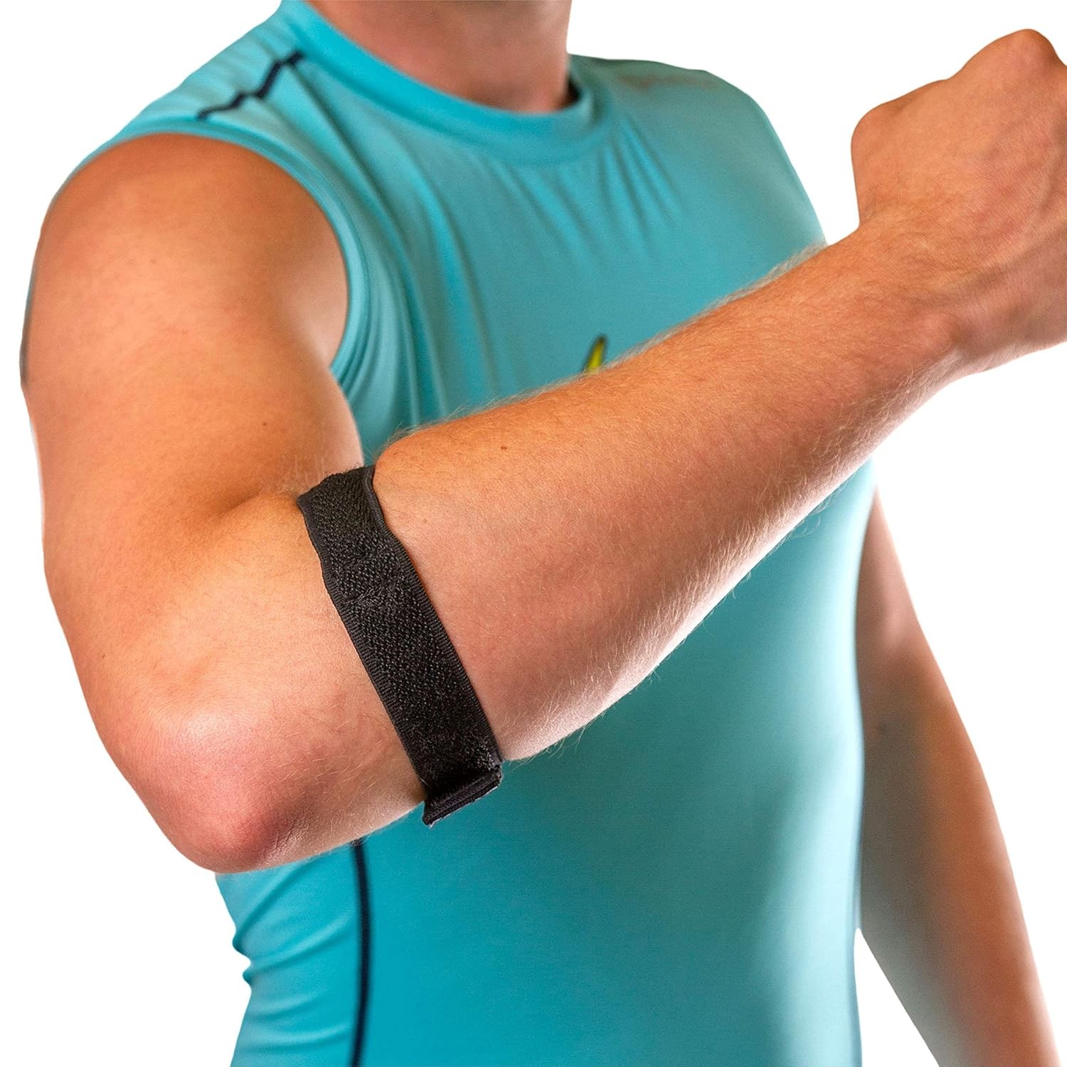 BraceAbility Epicondylitis Brace | Elbow Strap for Medial/Lateral One Size