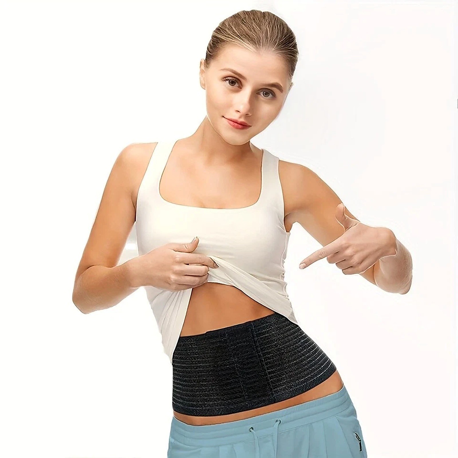 Umbilical Hernia Belt Abdominal Support Binder Compression Pad Adjustable Unisex
