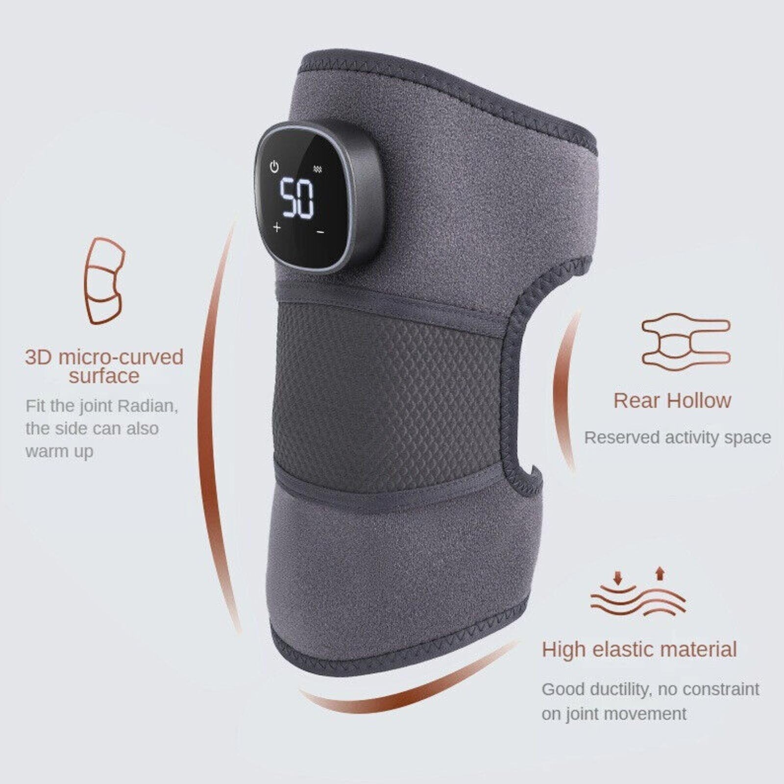 Electric Heated Shoulder Massager With Vibration Massage Brace Joint Pain Relief