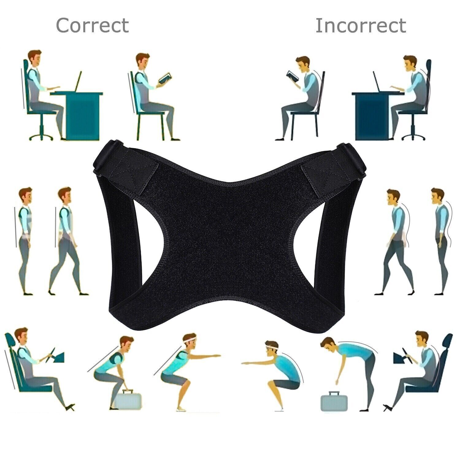 Posture Corrector for Customized Fit and Support for All-Day Wear