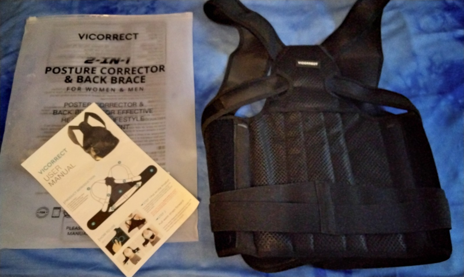 Vicorrect Posture Correct Support Back Brace Men/ Woman – Size M