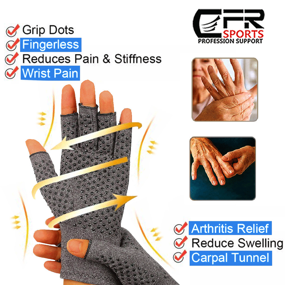 Medical Arthritis Gloves Compression Copper Pain Relief Hand Wrist Support Brace