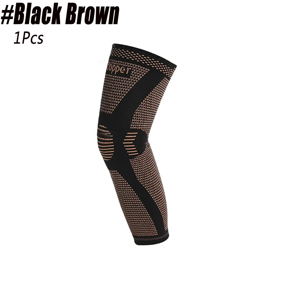 1Pcs Full Leg Compression Sleeve, Copper Knee Sleeves, Anti Slip Compression Sto