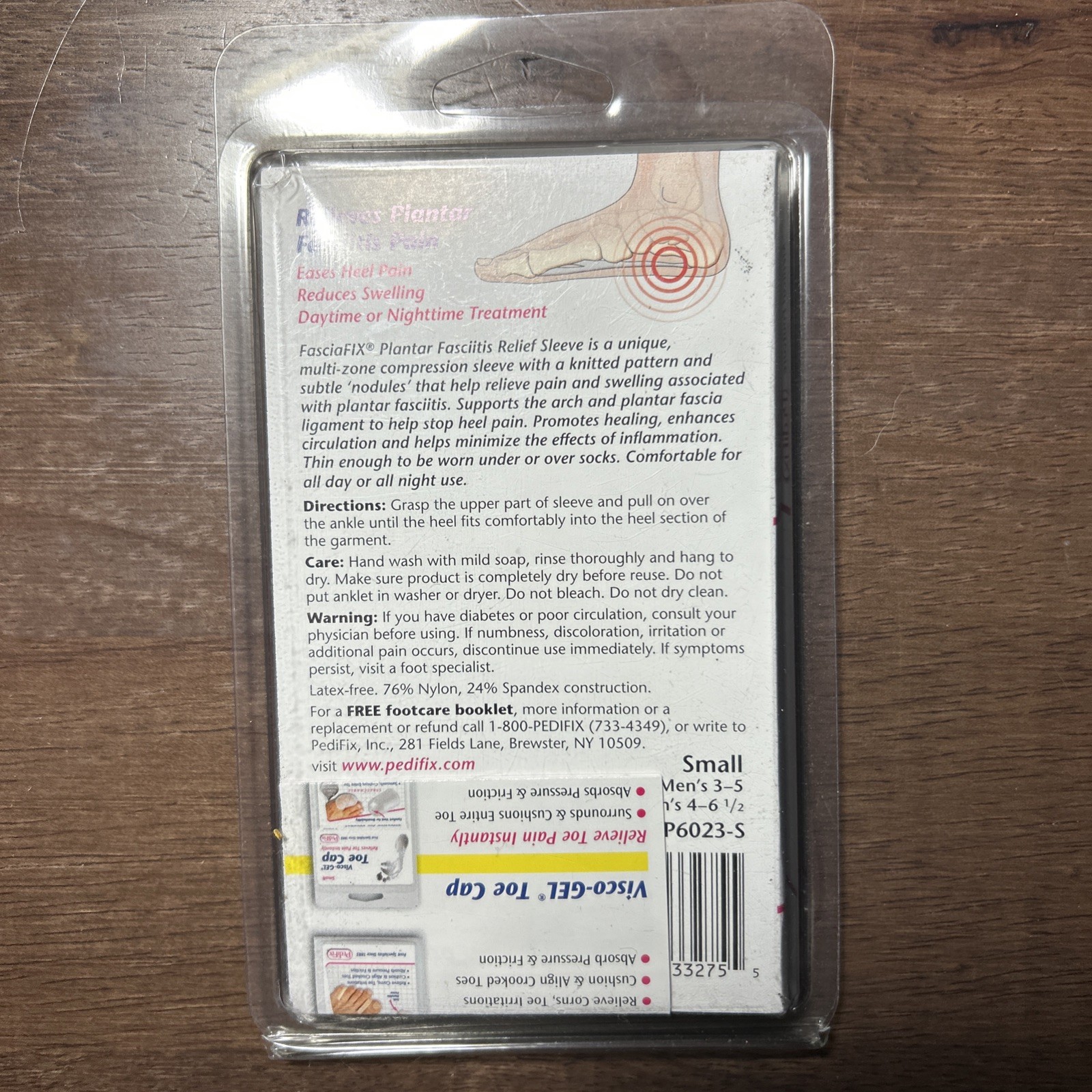 PediFix Fasciafix Plantar Fasciitis Relief Sleeve, 1pc, Small M3-5, W4-6.5