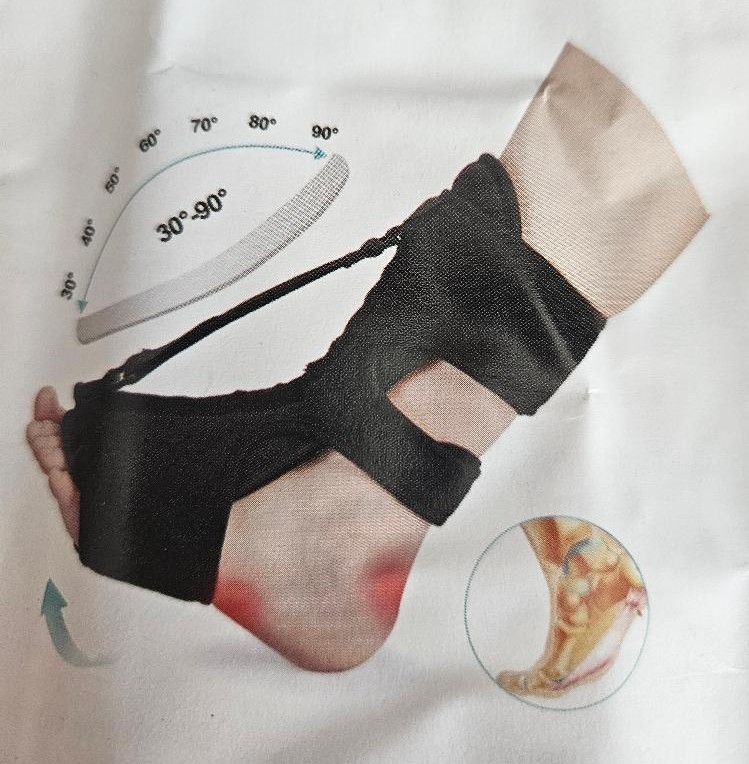Plantar Fasciitis Night Splint Adjustable Foot Drop Ankle Brace Support Toe Pain
