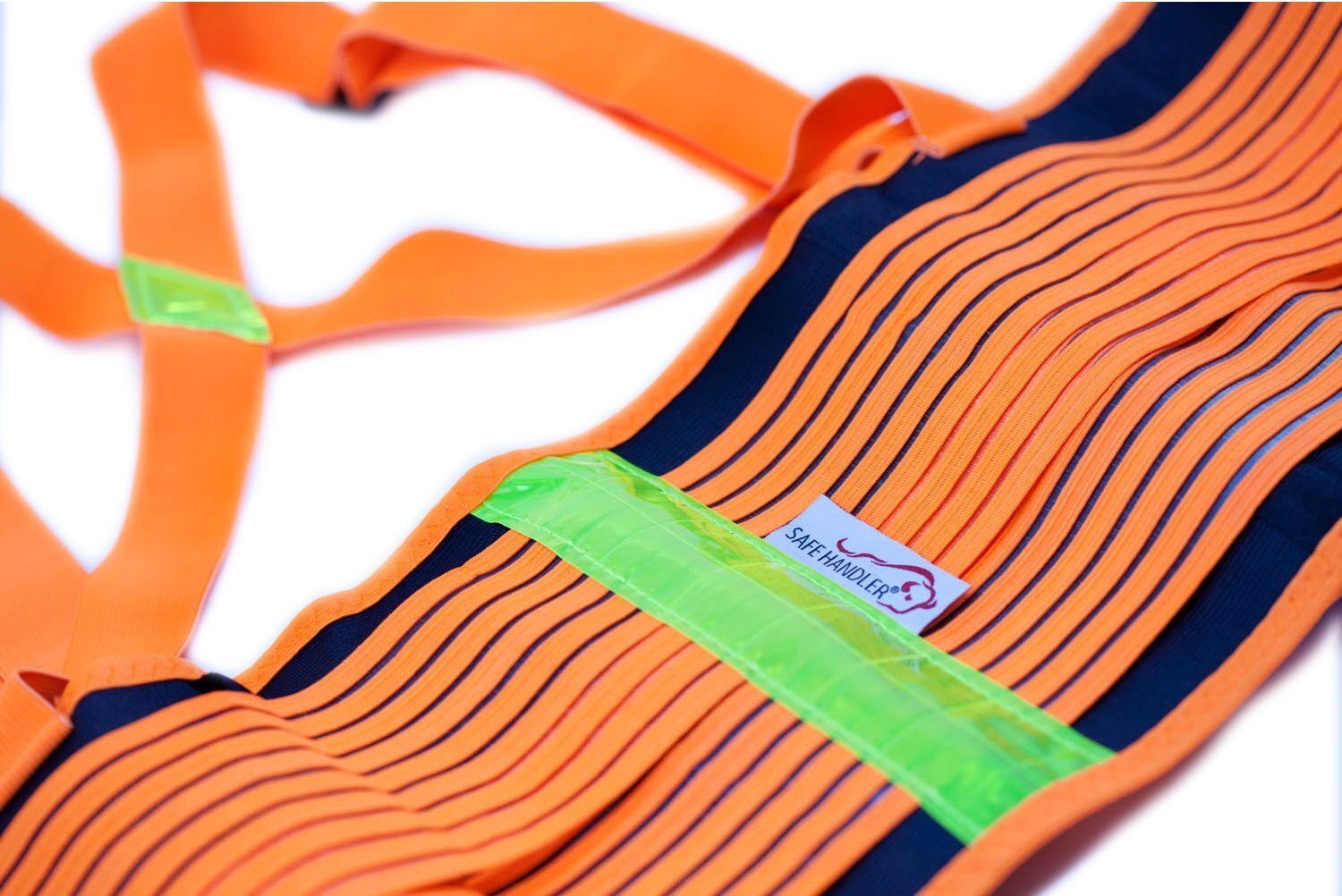 Lifting Support Weight Belt, Reflective Lower Back Brace, Orange (Pack of 1)