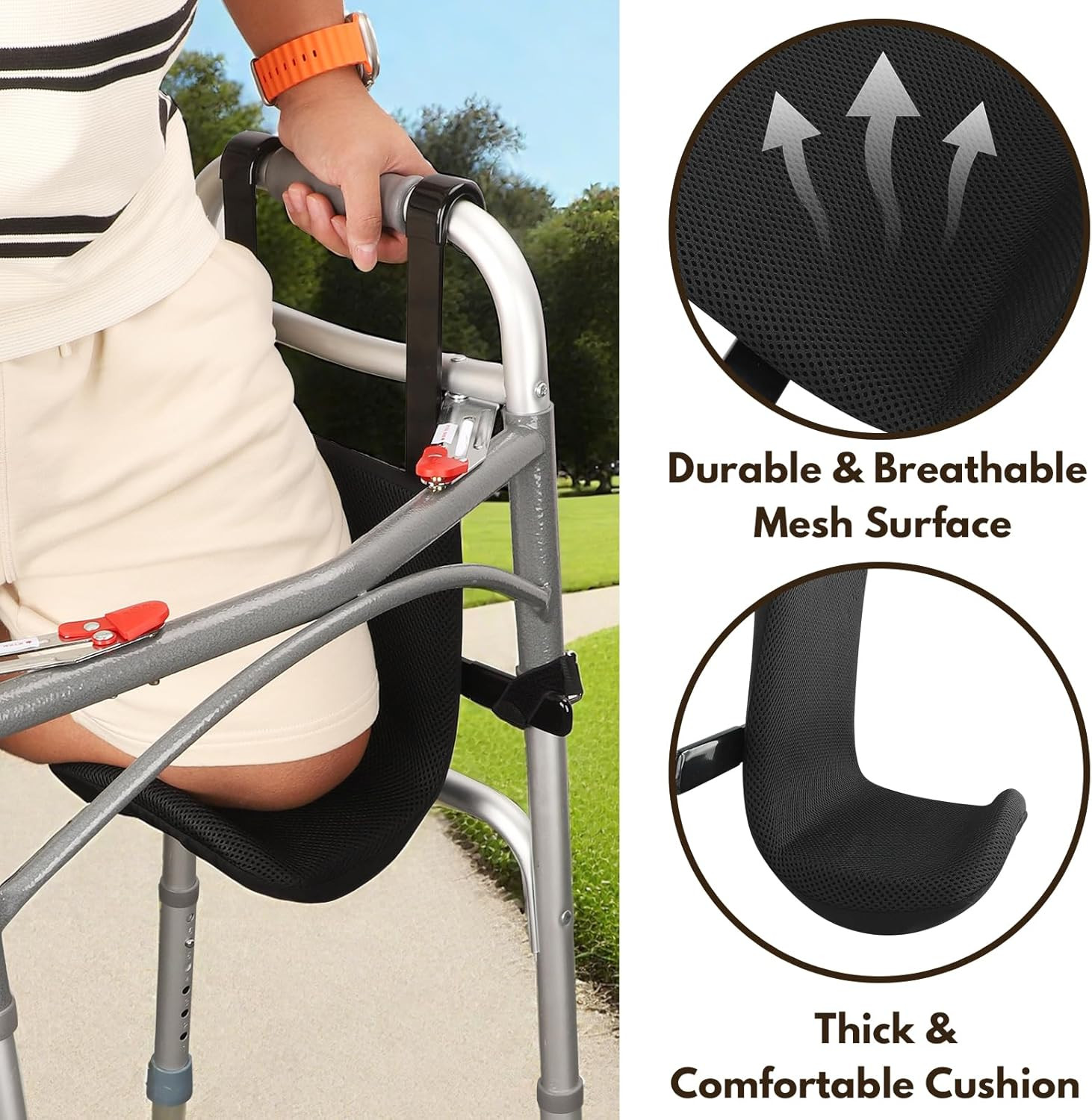Knee Sling for Walker – Cushioned Support up to 300Lbs for Recovery
