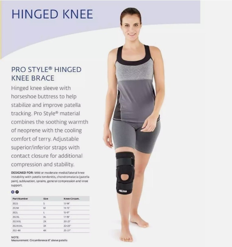 Bell-Horn ProStyle Hinged Knee Brace Medium- ACL, LCL, MCL, PCL sprains Sz XL4